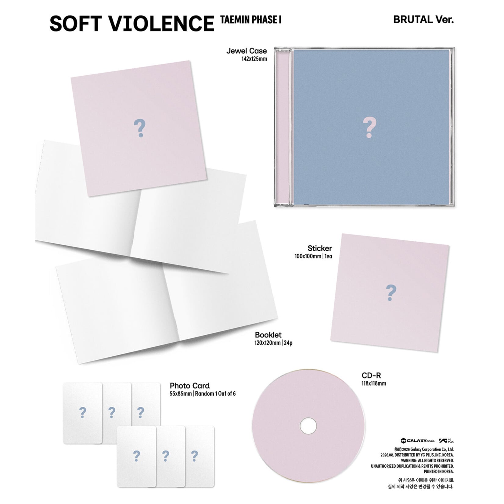Shinee TAEMIN - [PHASE I : Soft Violence] (JEWEL Ver.)