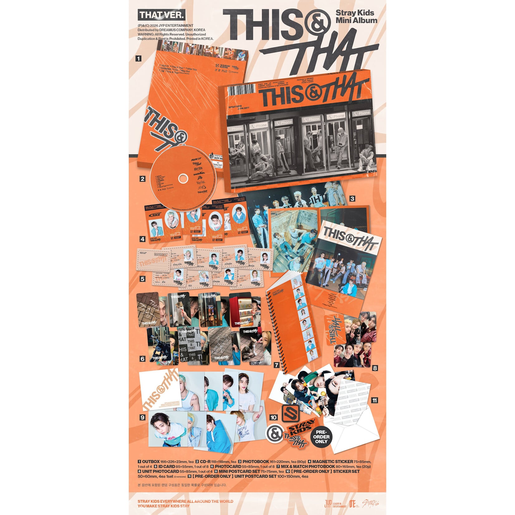 Stray Kids (AFTER PARTY PHOTOCARD EVENT) Stray Kids - [THIS & THAT] (Standard Ver.) + Photocard (FANS SHOP)