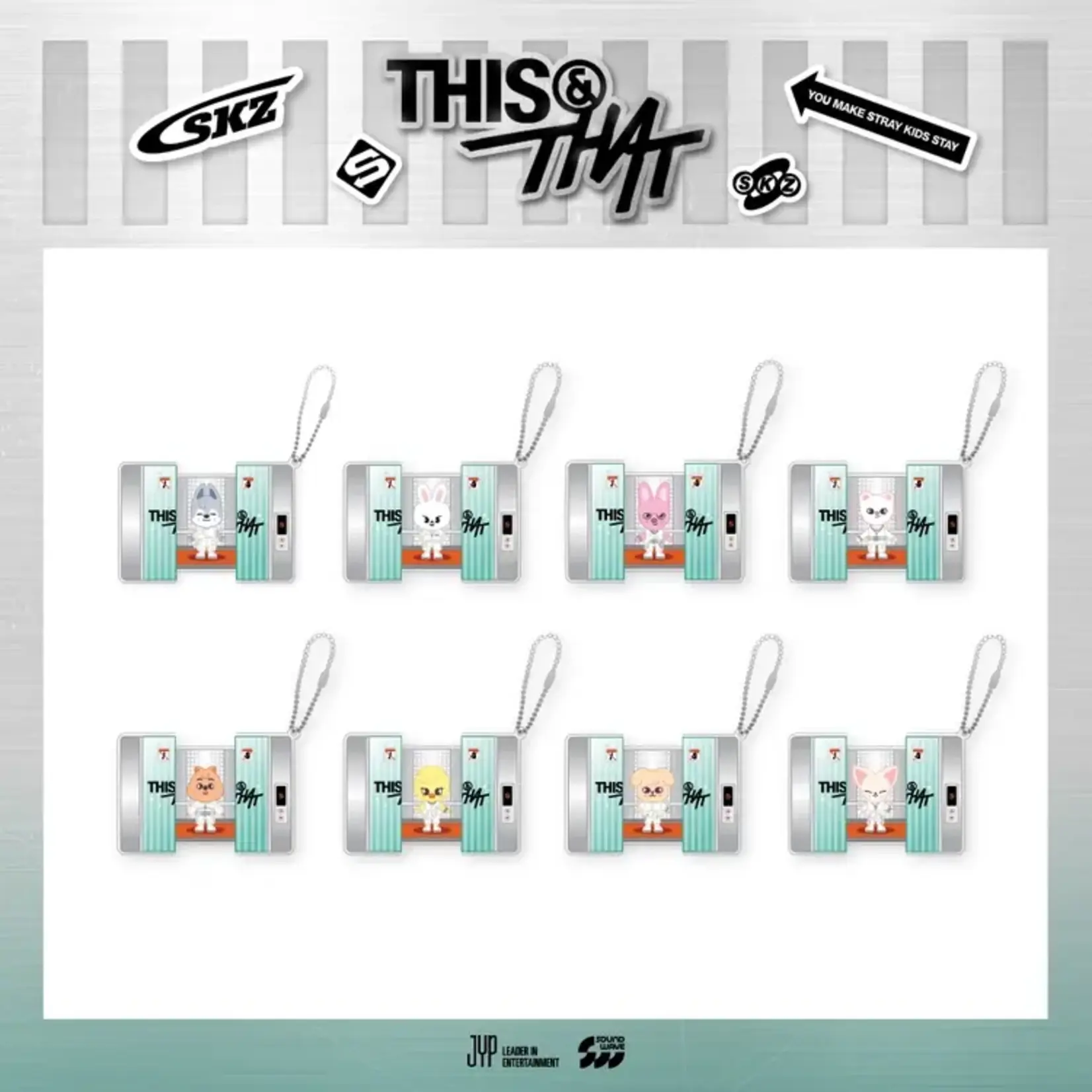 Stray Kids Stray Kids - [THIS & THAT] POP-UP MD SKZOO CAPSULE ACRYLIC KEYRING (WEEK 2)