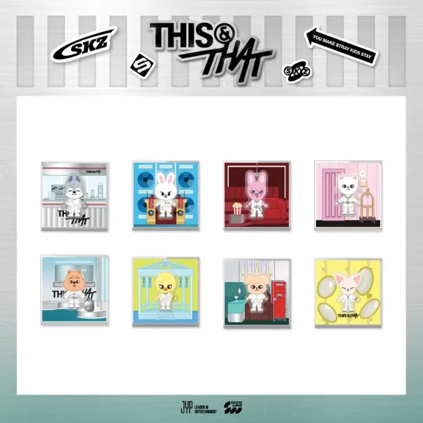 Stray Kids Stray Kids - [THIS & THAT] POP-UP MD SKZOO SPINNING MAGNET (WEEK 2)