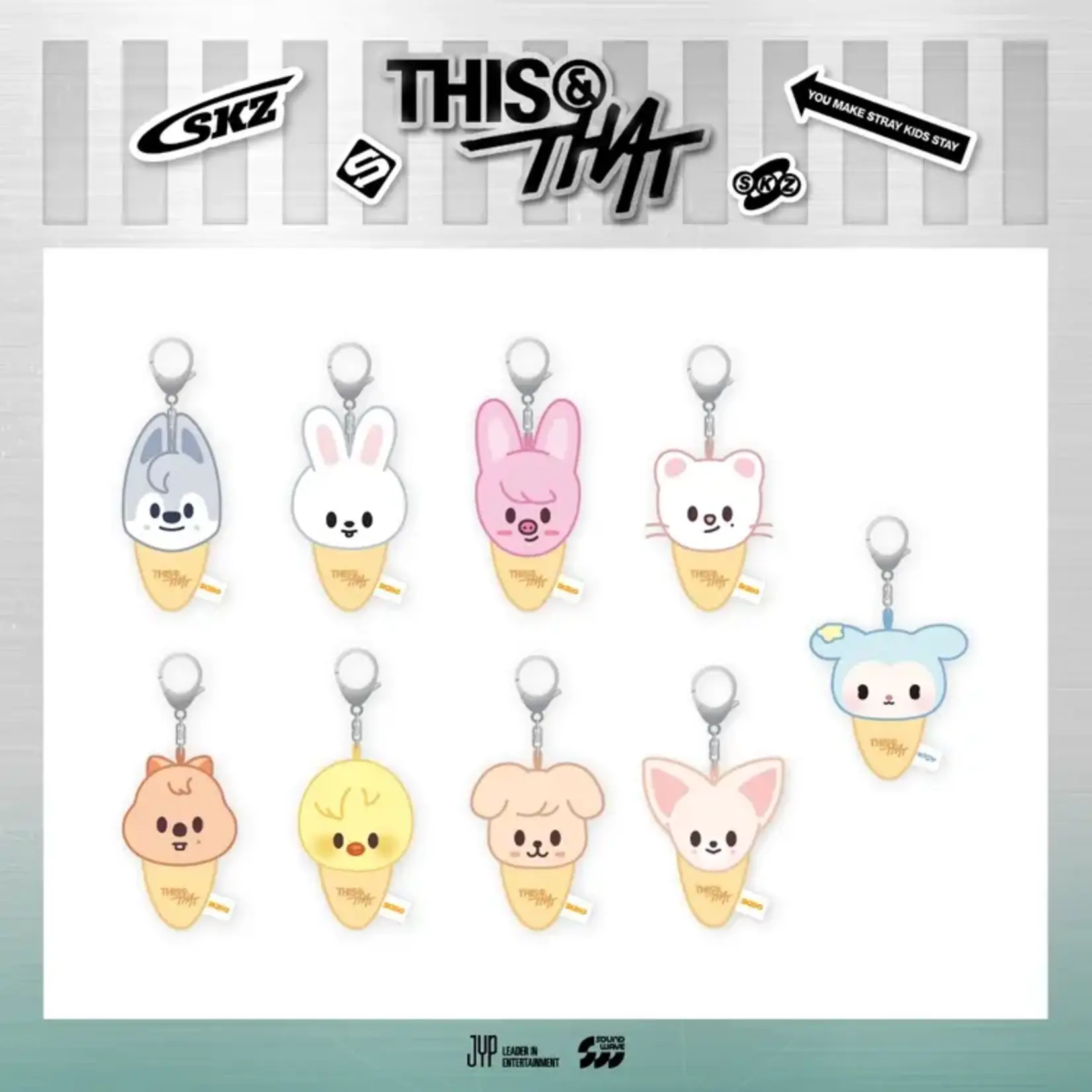 Stray Kids Stray Kids - [THIS & THAT] POP-UP MD PLUSH KEYRING ICECREAM Ver. (WEEK 2)