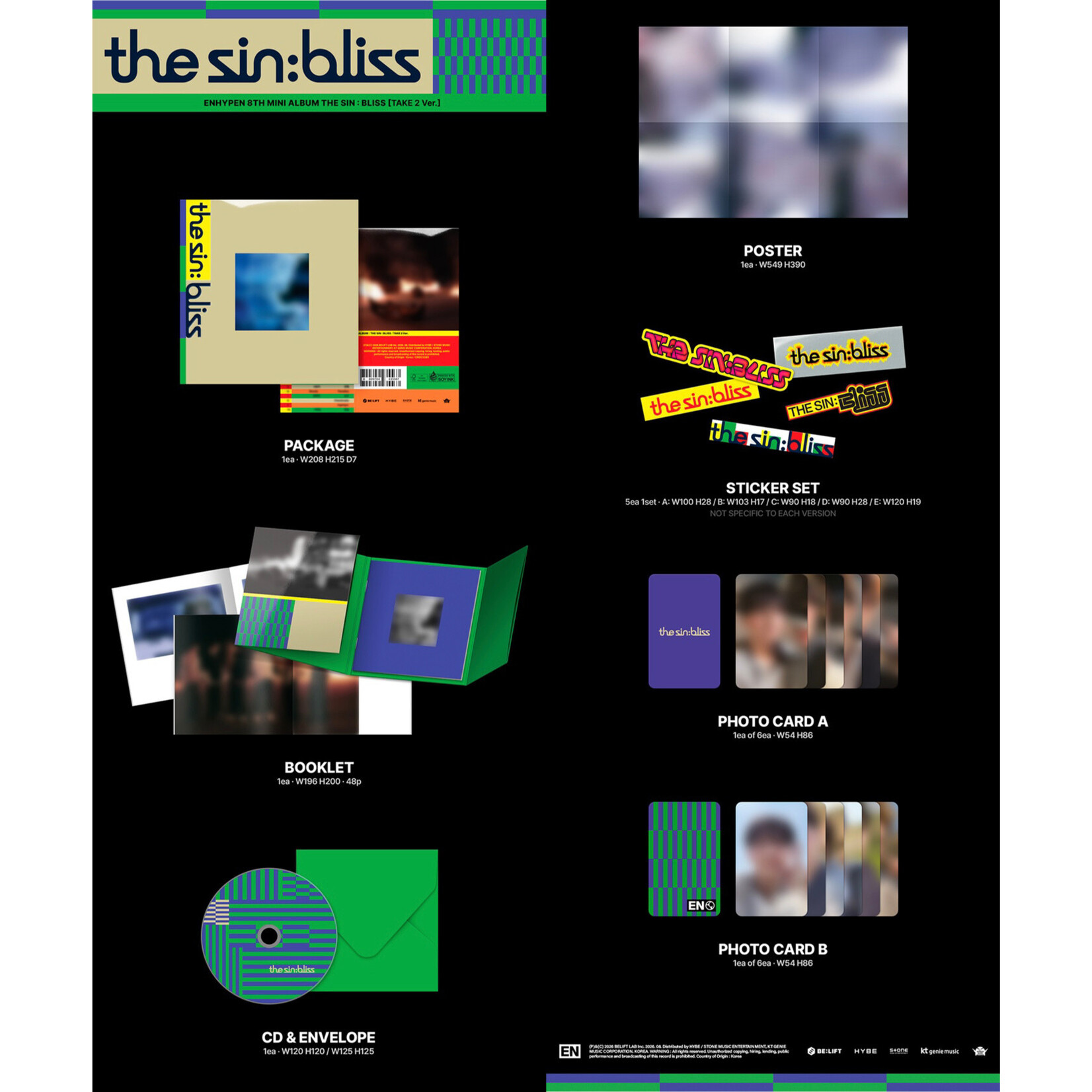 Enhypen [LUCKY DRAW] ENHYPEN - THE SIN : BLISS (Photobook Ver.) + Random Photocard (SW)
