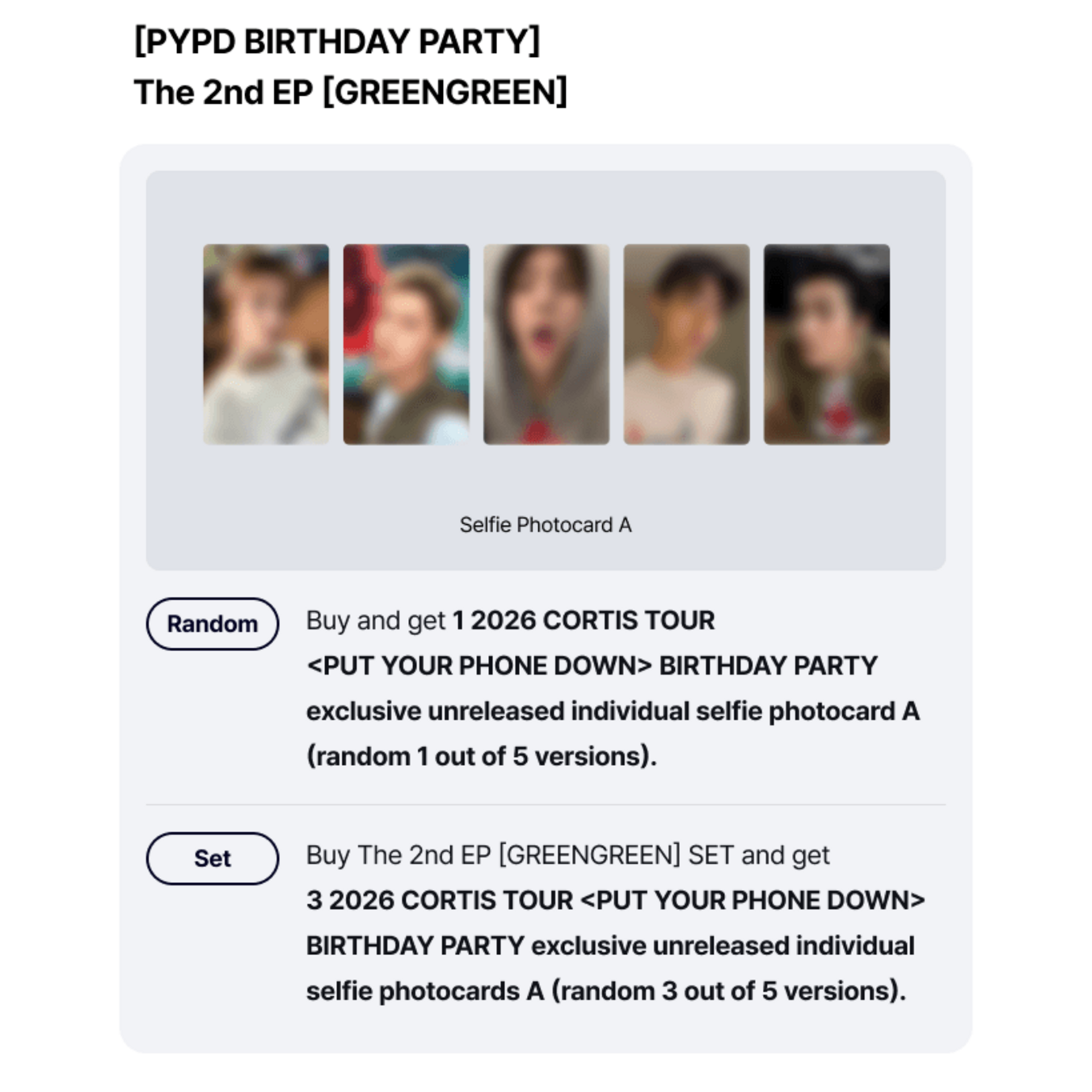 CORTIS [PYPD BIRTHDAY PARTY] CORTIS - The 2nd EP [GREENGREEN] (Photobook Ver.) + Random Photocard (WS)