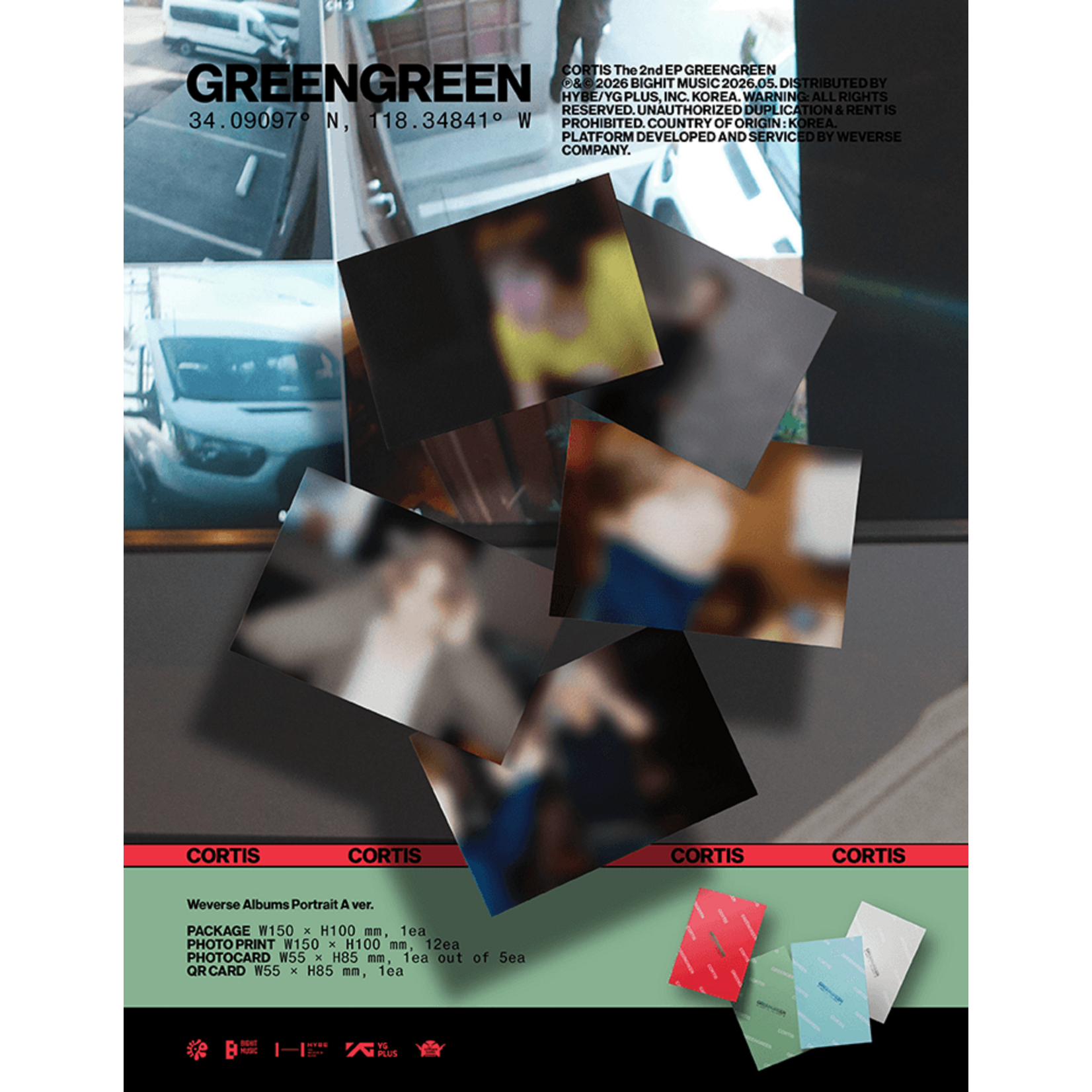 CORTIS [PYPD BIRTHDAY PARTY] CORTIS - The 2nd EP [GREENGREEN] (Weverse Albums Ver.) + Random Photocard (WS)