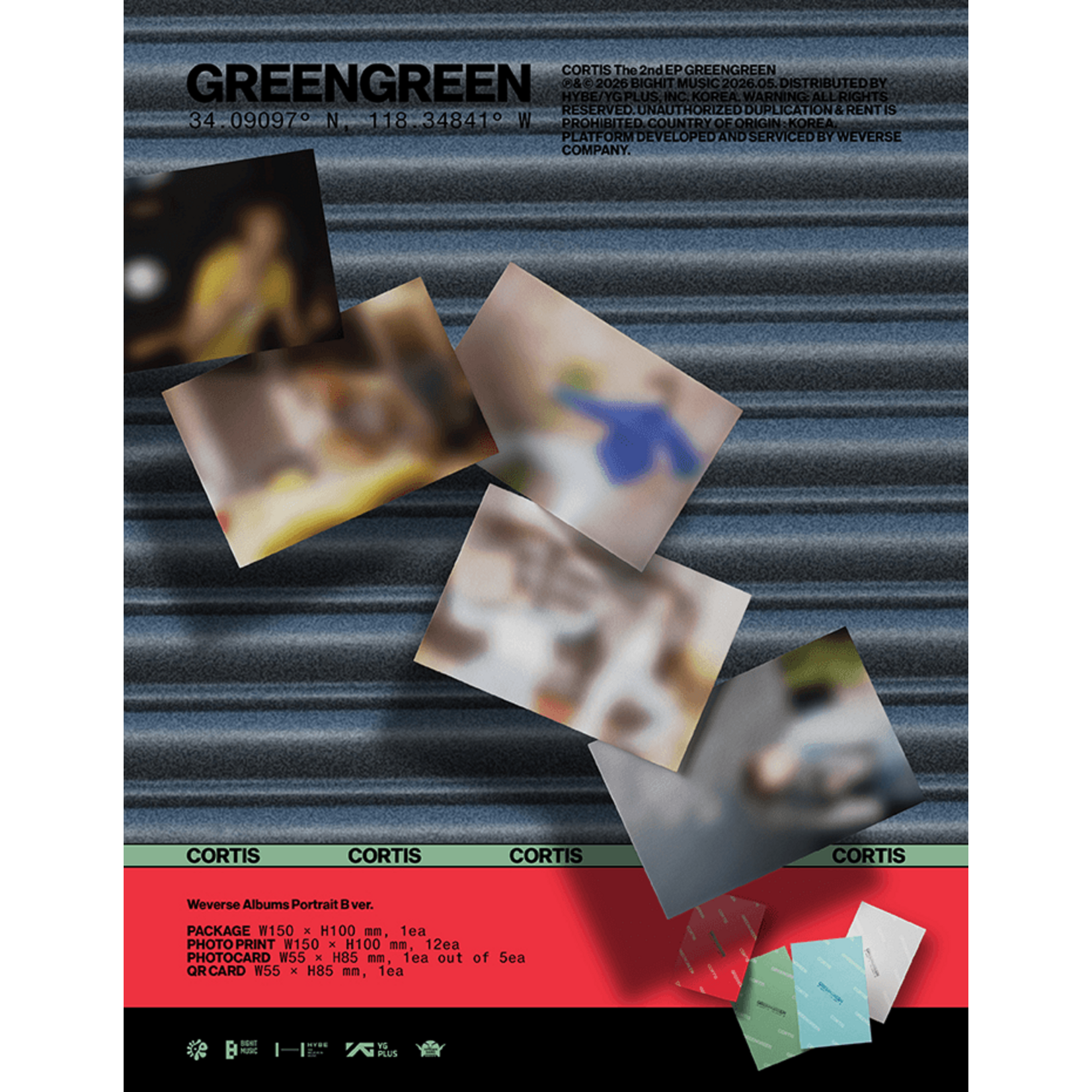 CORTIS [PYPD BIRTHDAY PARTY] CORTIS - The 2nd EP [GREENGREEN] (Weverse Albums Ver.) + Random Photocard (WS)