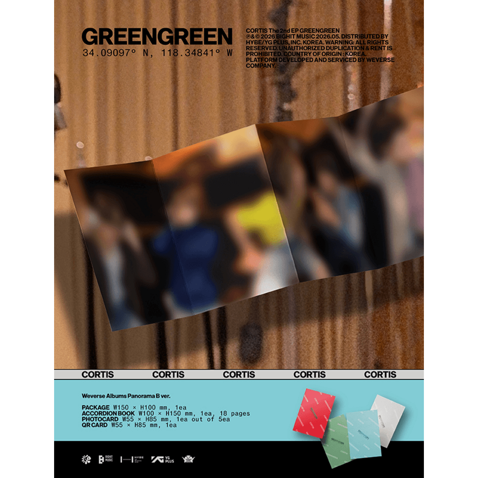 CORTIS [PYPD BIRTHDAY PARTY] CORTIS - The 2nd EP [GREENGREEN] (Weverse Albums Ver.) + Random Photocard (WS)