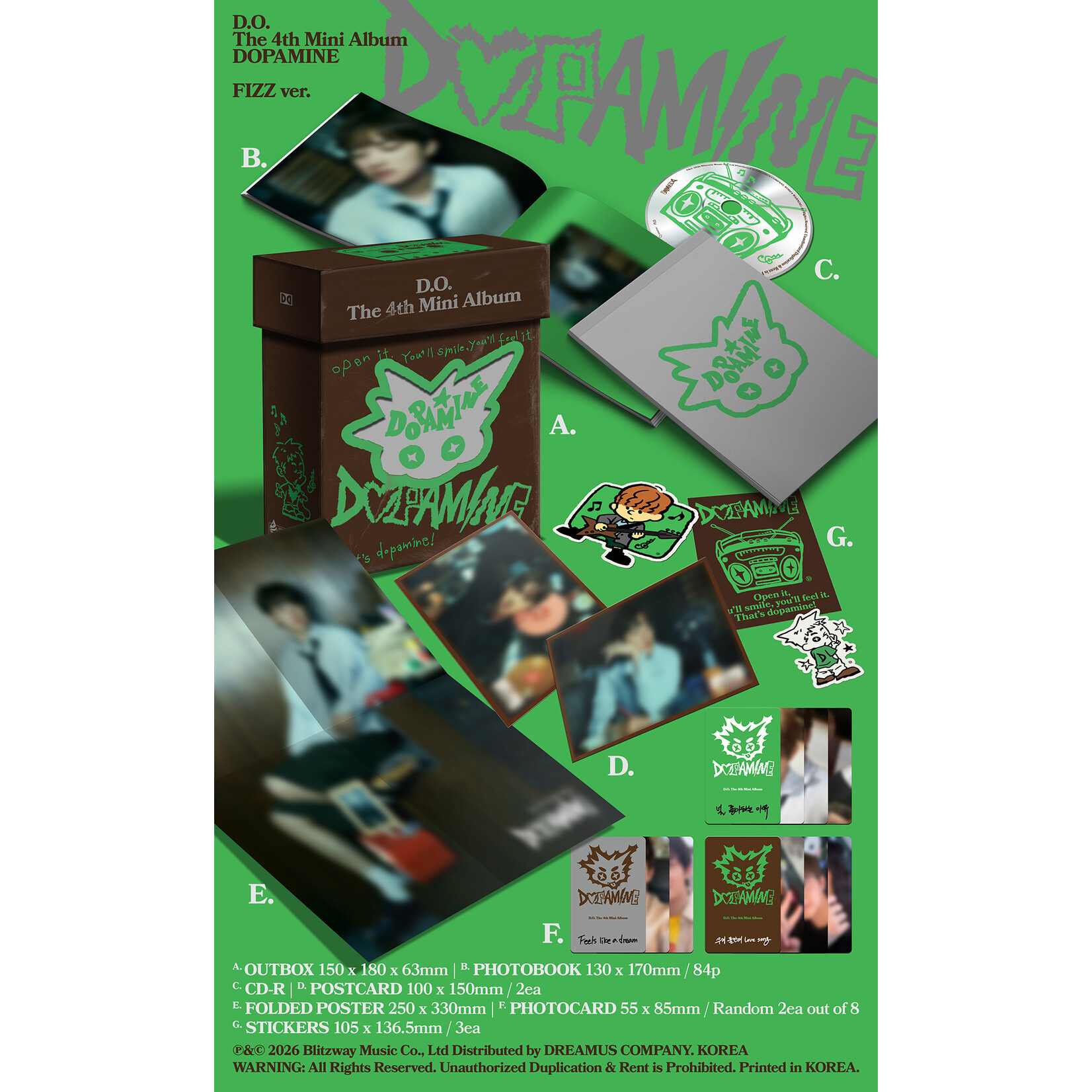 EXO D.O - 4th Mini Album [DOPAMINE] (FIZZ ver.)