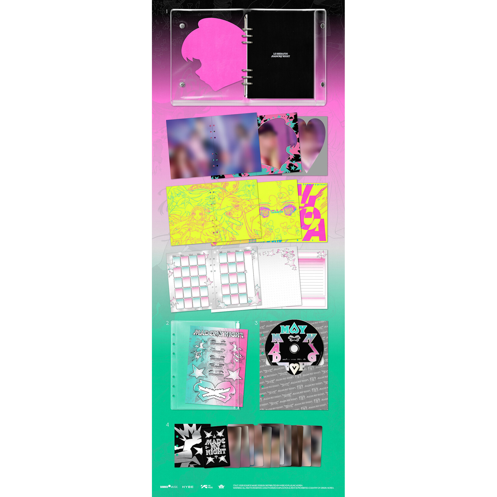 Le Sserafim LE SSERAFIM - 2nd Single Album 'Made My Night' CHEMICAL NIGHT + Weverse Gift (WS)