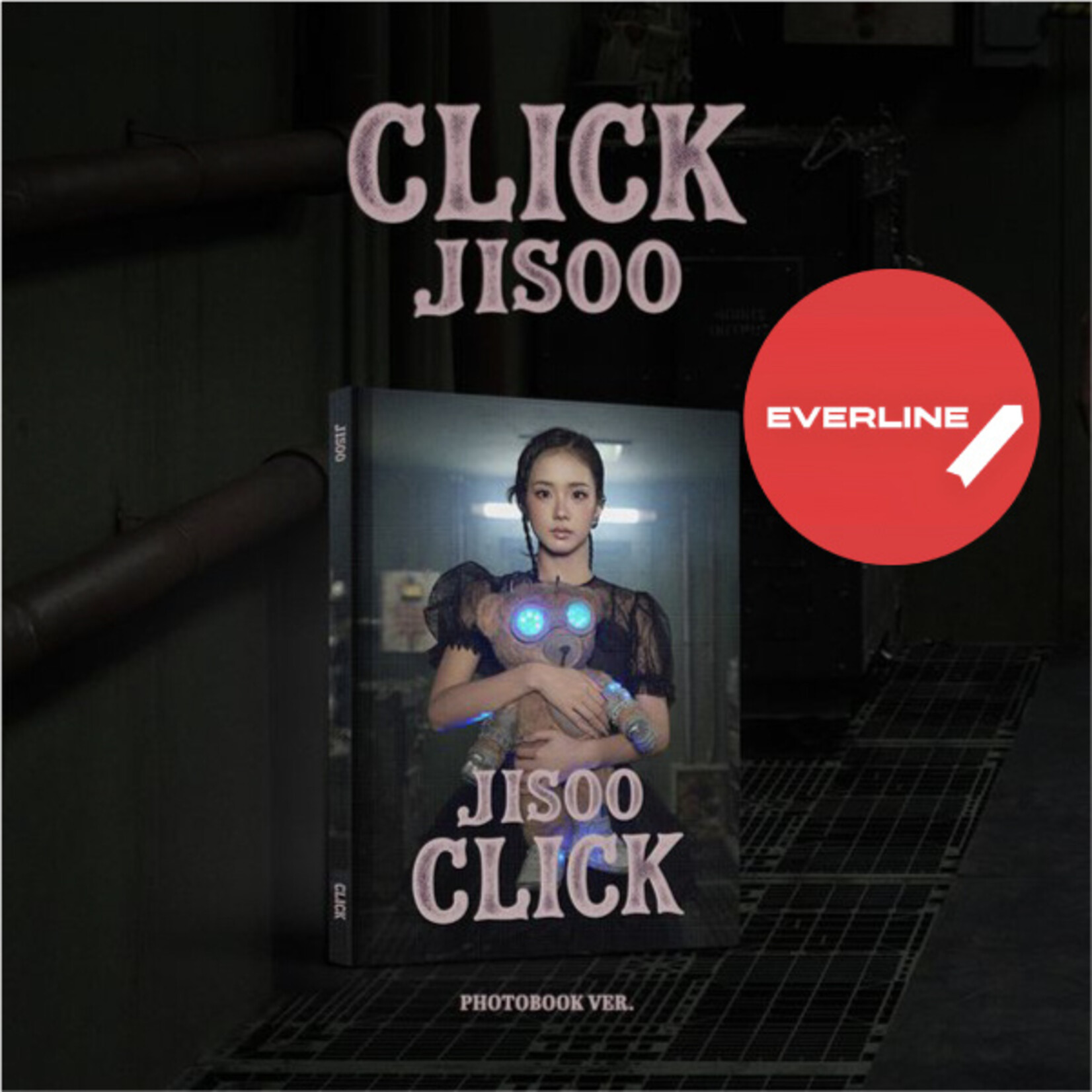 BlackPink JISOO - Single Album [CLICK] (PHOTOBOOK VER.) + Random Photocard (EVERLINE)