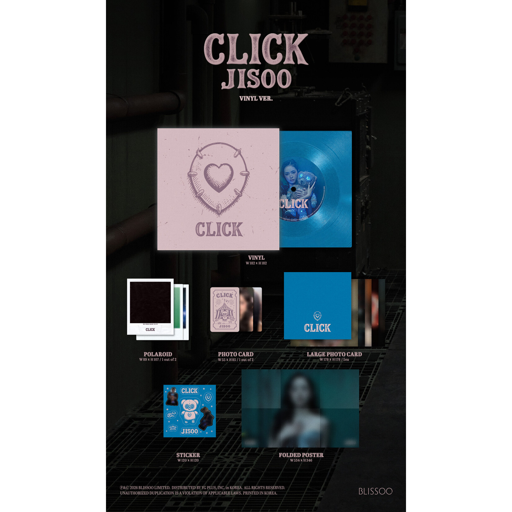 BlackPink JISOO - Single Album [CLICK] (VINYL VER.)