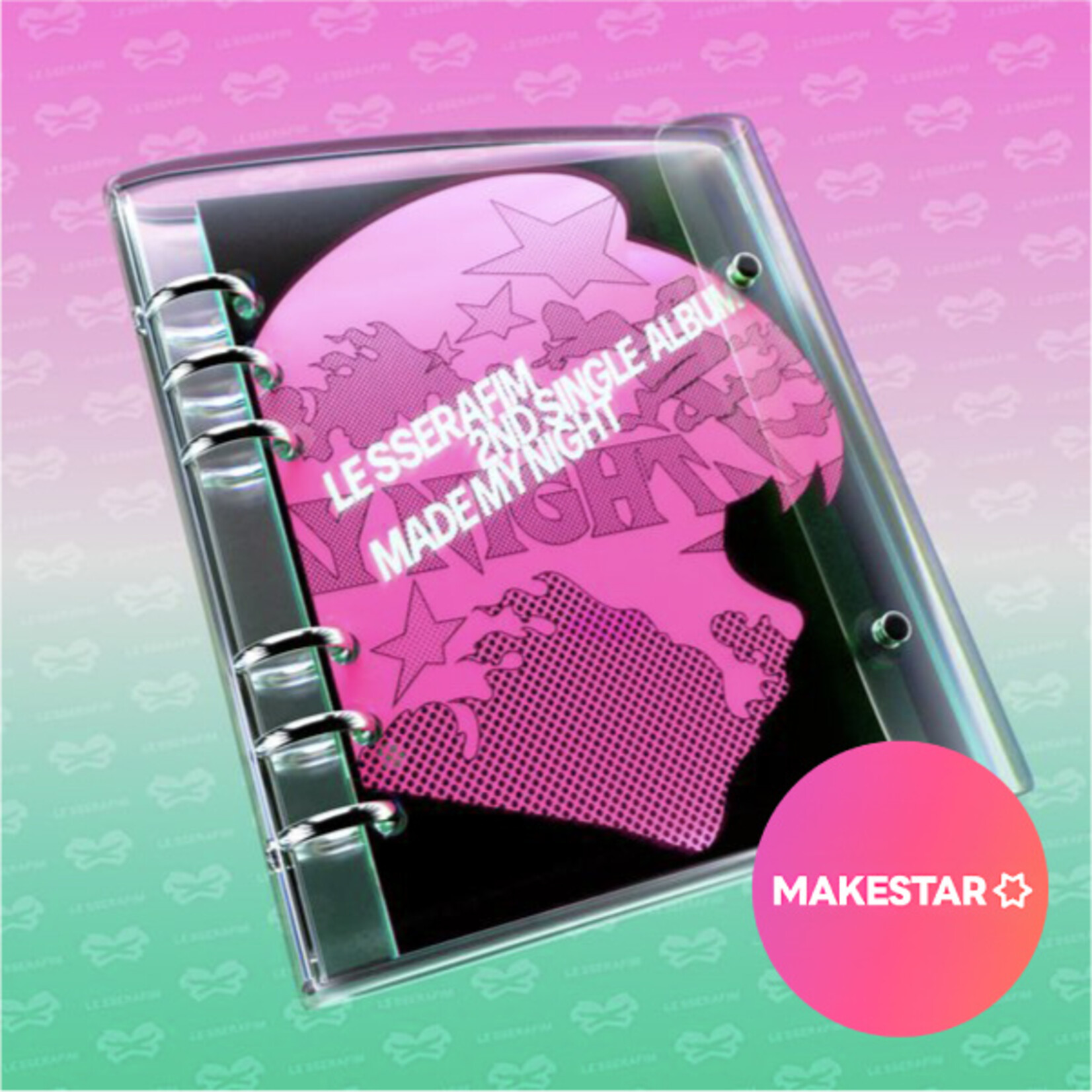 Le Sserafim LE SSERAFIM - 2nd Single Album 'Made My Night' CHEMICAL NIGHT + 2 Random Photocard (MAKESTAR)