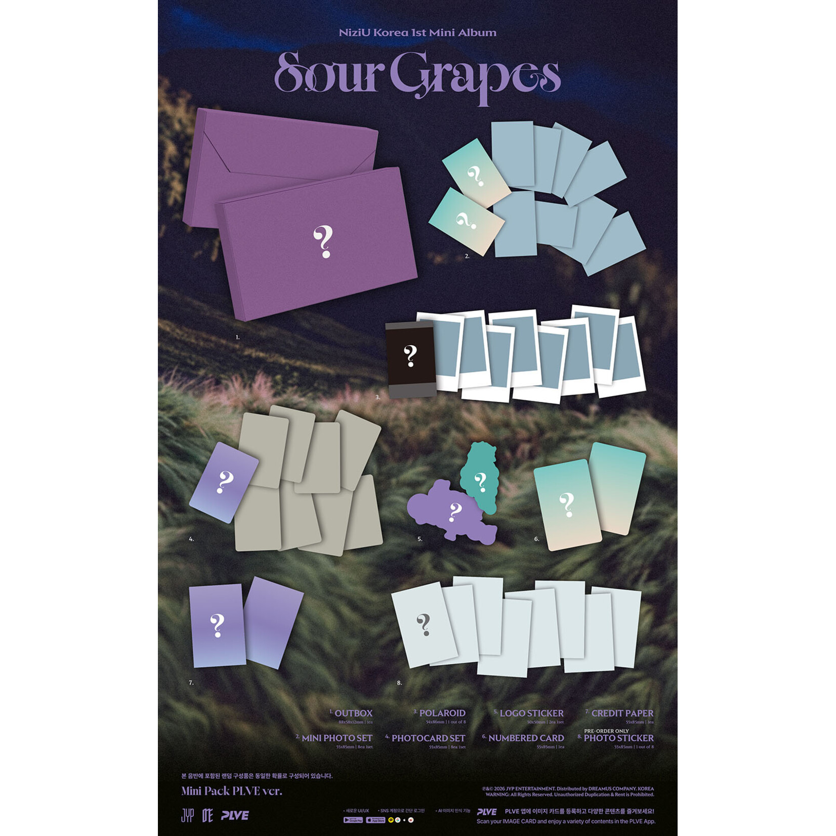 NiziU NiziU - 1st Mini Album [Sour Grapes] (Mini Pack PLVE ver.)