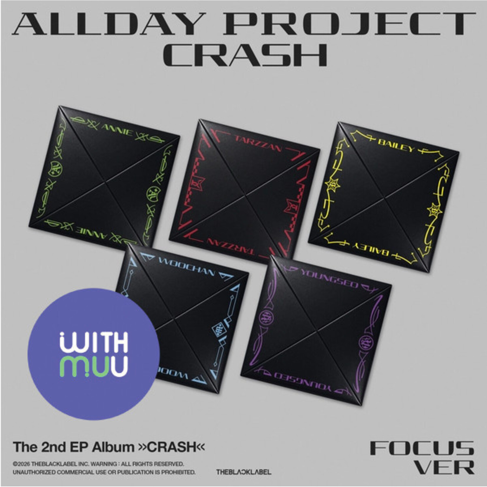 ALLDAY PROJECT ALLDAY PROJECT - The 2nd EP Album [CRASH] (FOCUS ver.) + Random Photocard (WM)