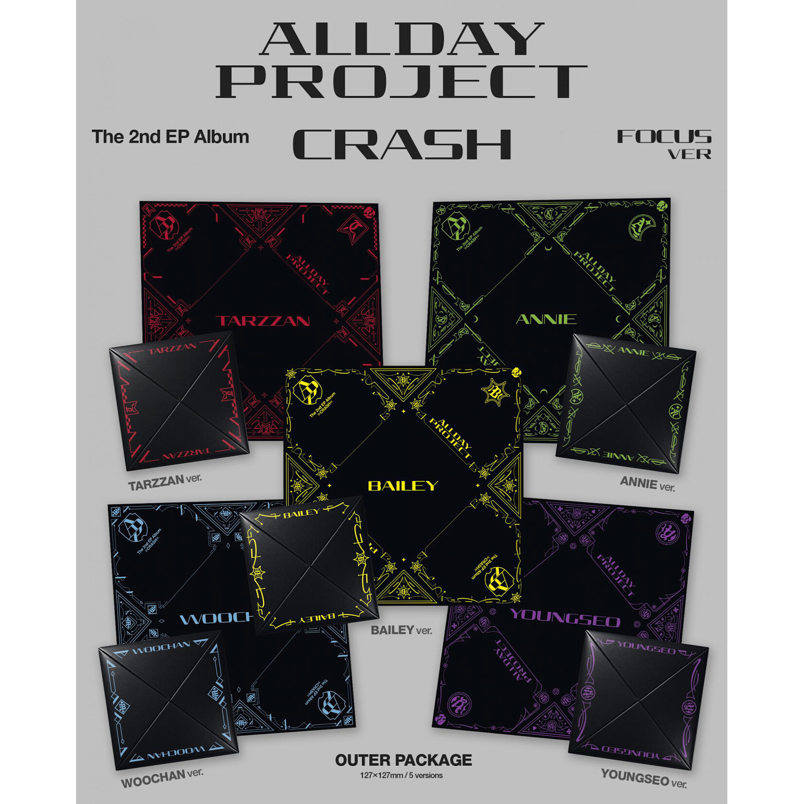 ALLDAY PROJECT ALLDAY PROJECT - The 2nd EP Album [CRASH] (FOCUS ver.) + Random Photocard (WM)