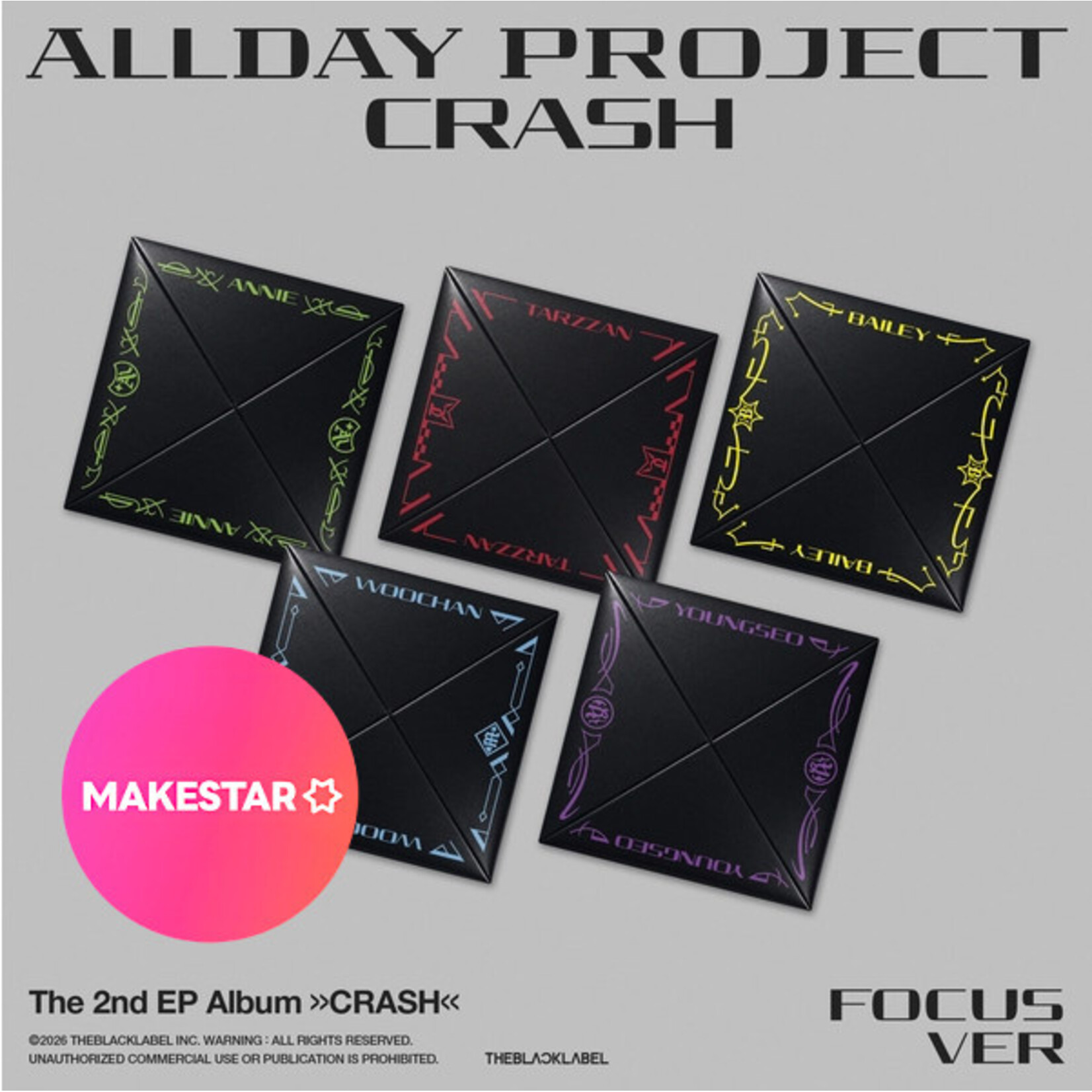 ALLDAY PROJECT ALLDAY PROJECT - The 2nd EP Album [CRASH] (FOCUS ver.) +Random Photocard (MAKESTAR)