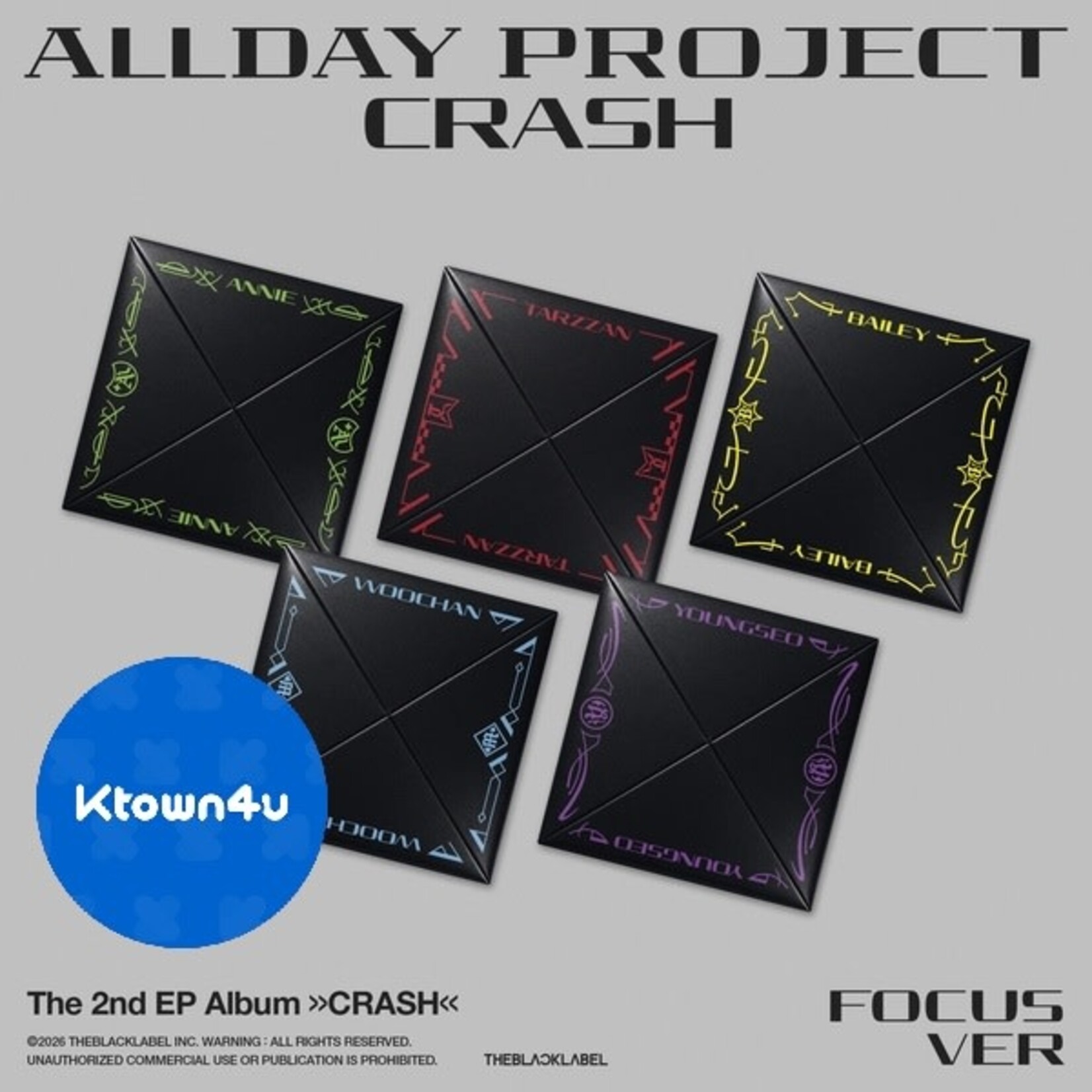ALLDAY PROJECT ALLDAY PROJECT - The 2nd EP Album [CRASH] (FOCUS ver.) +Random Photocard (KTOWN4U)