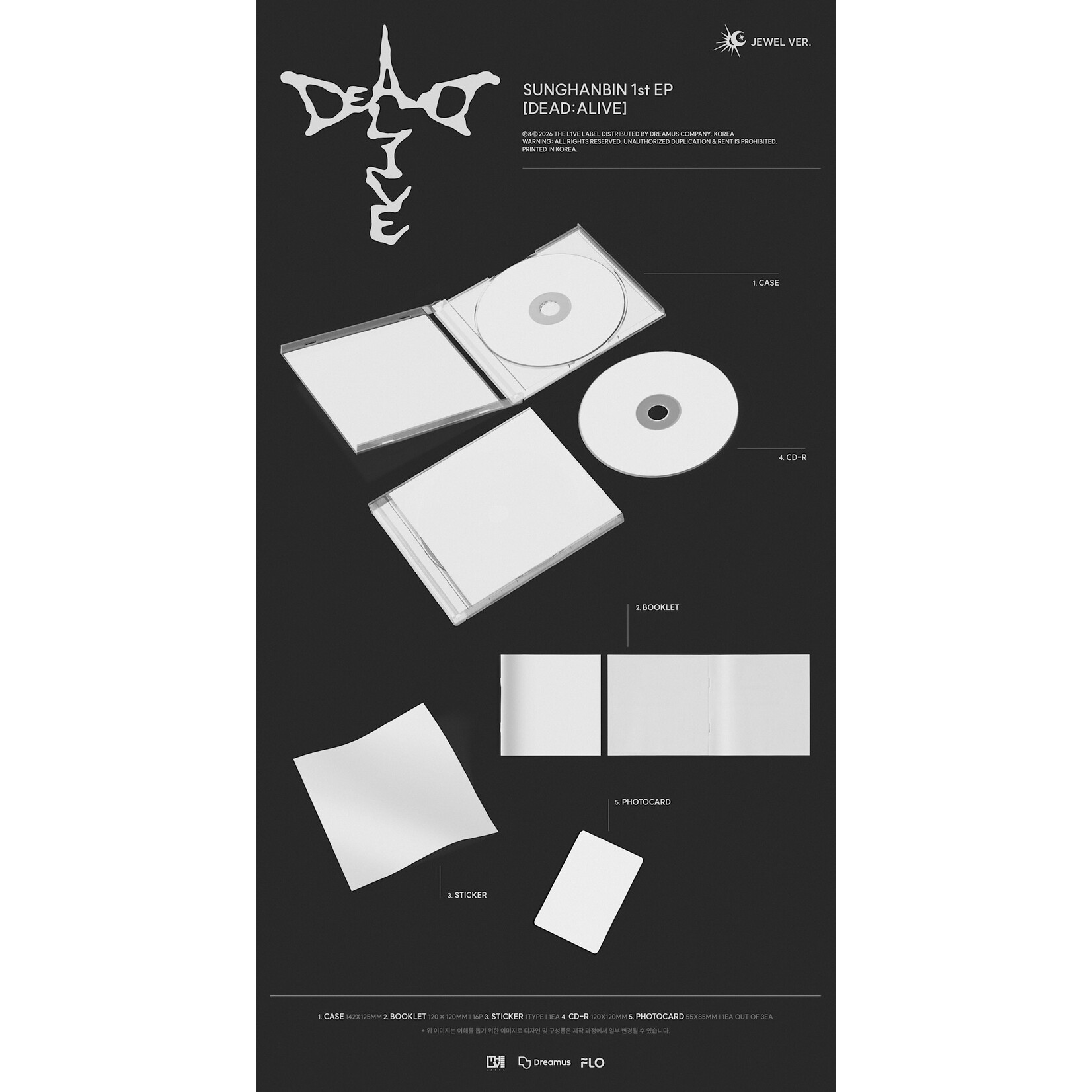 ZeroBaseOne SUNG HAN BIN - 1st Mini Album [DEAD:ALIVE] (Jewel Ver.)