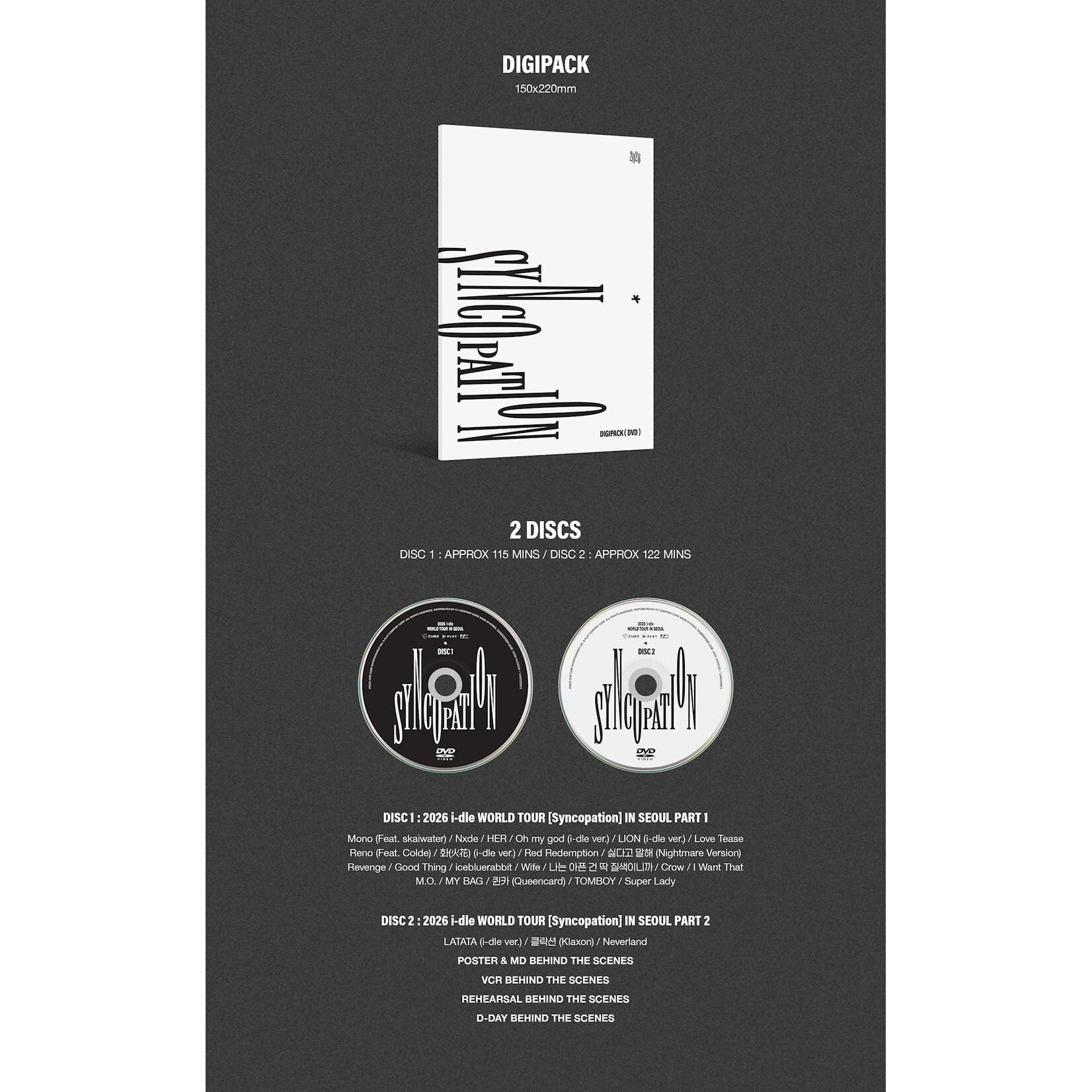 i-dle* (G)I-DLE - 2026 WORLD TOUR [Syncopation] IN SEOUL DVD