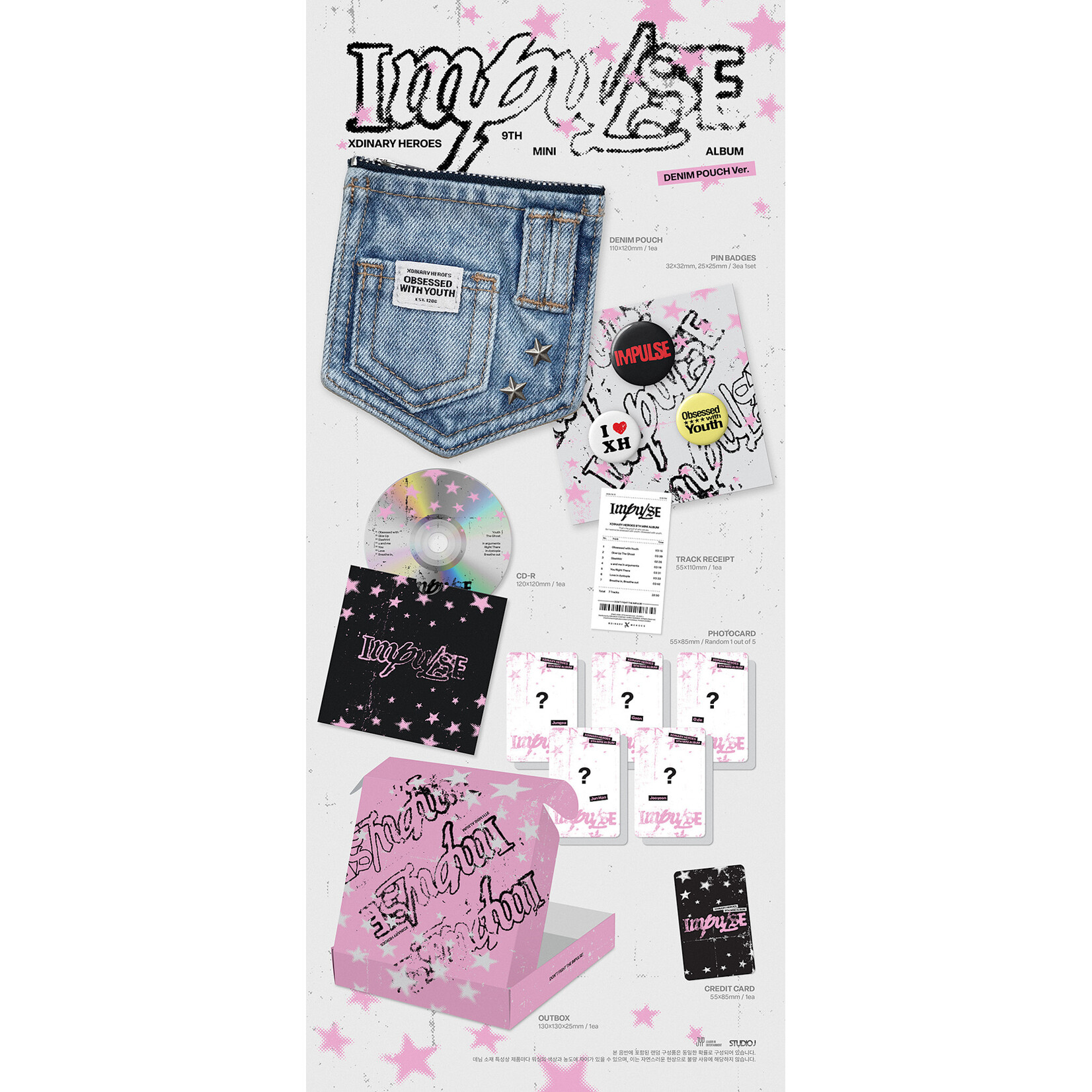 Xdinary Heroes Xdinary Heroes - 9th Mini Album [IMPULSE] (DENIM POUCH Ver.)