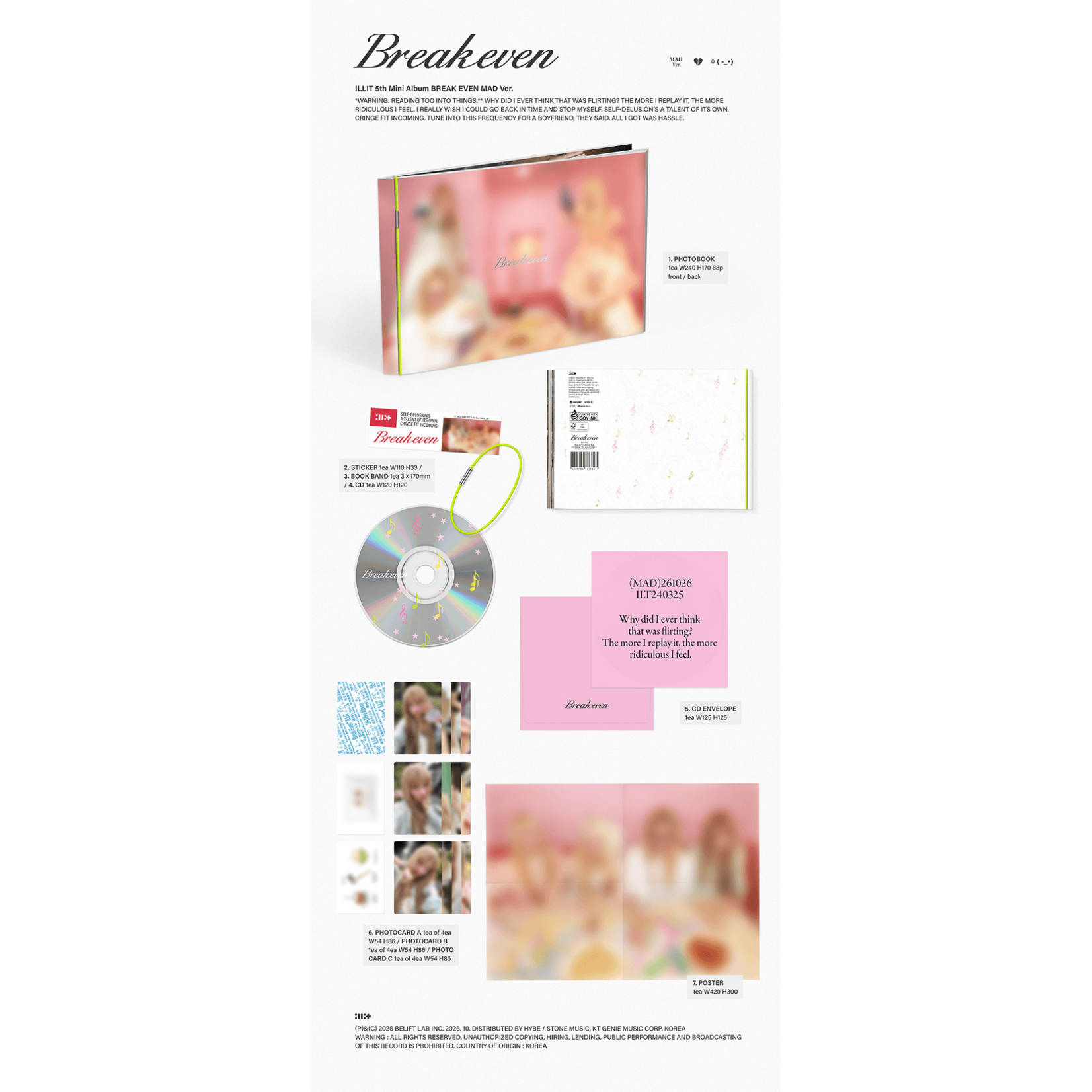 ILLIT [EARLY-BIRD] ILLIT - 5th Mini Album ‘BREAK EVEN’ (Photobook Ver.) + Weverse Gift (WS)