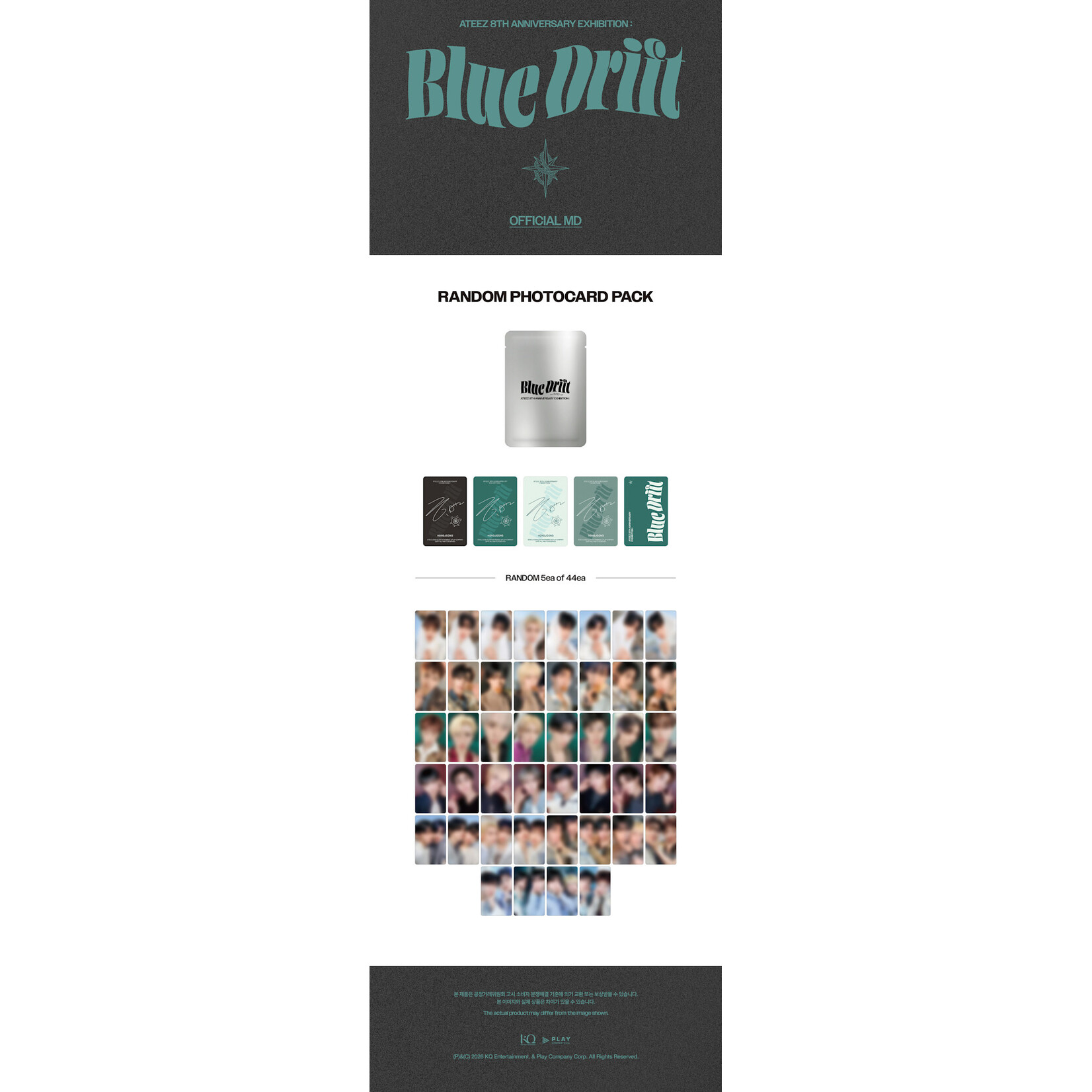 ATEEZ ATEEZ - [8TH ANNIVERSARY : BLUE DRIFT] MD RANDOM PHOTOCARD PACK