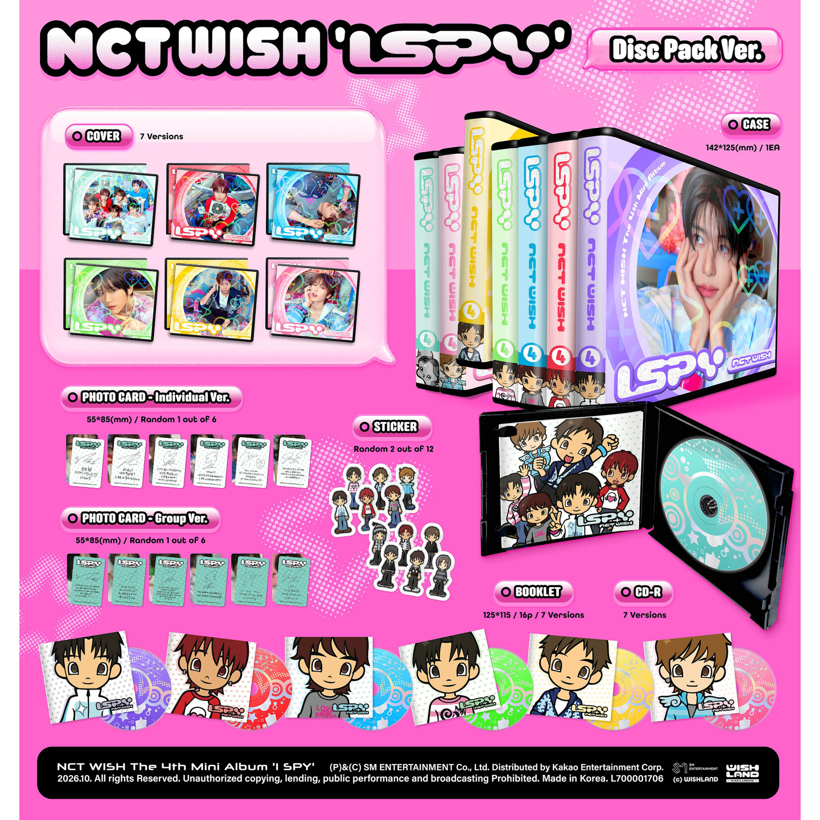 NCT NCT WISH - The 4th Mini Album [I SPY] (Disc Pack Ver.) + Random Photocard (applemusic)