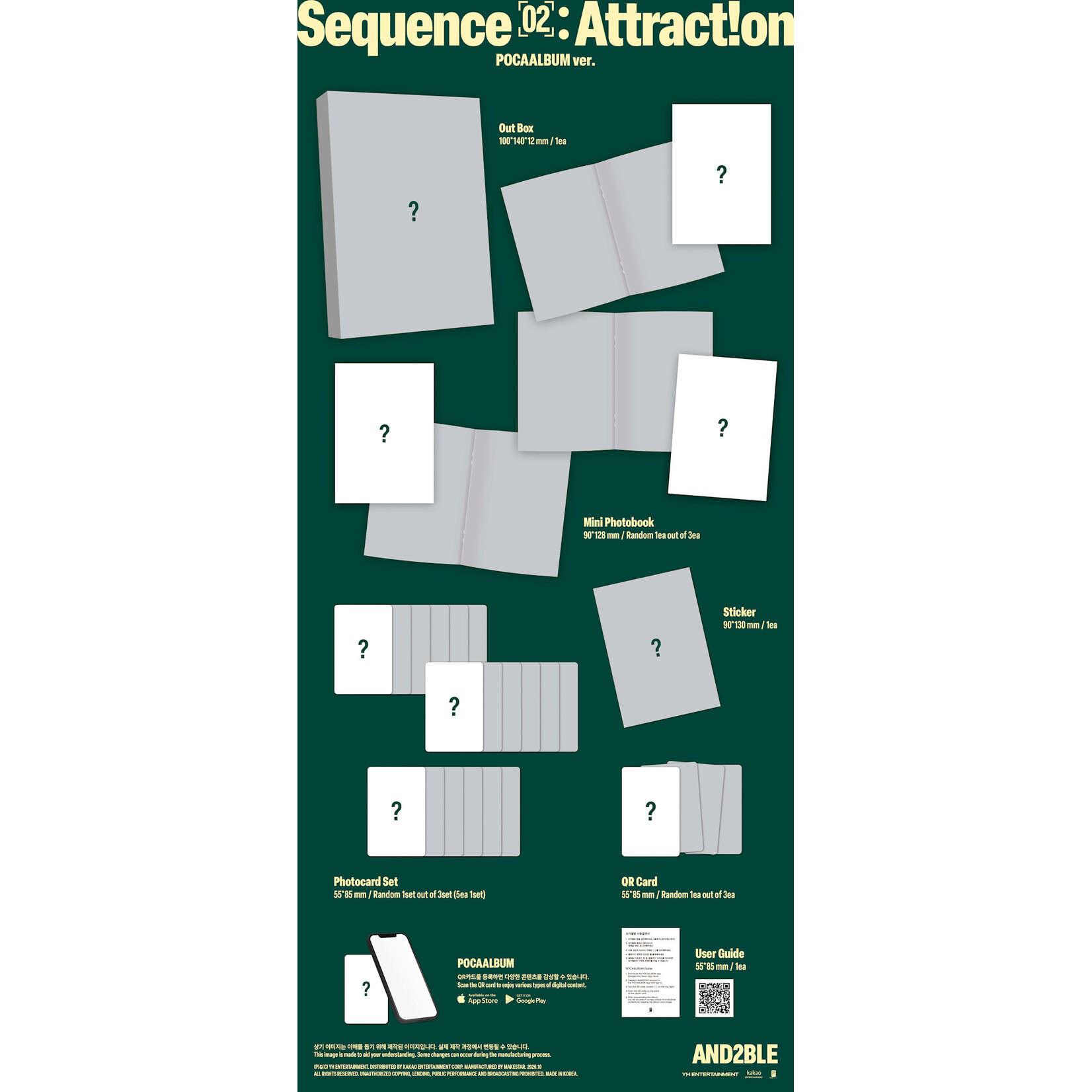 AND2BLE AND2BLE - 2nd Mini Album [Sequence 02: Attraction] (POCAALBUM ver.)