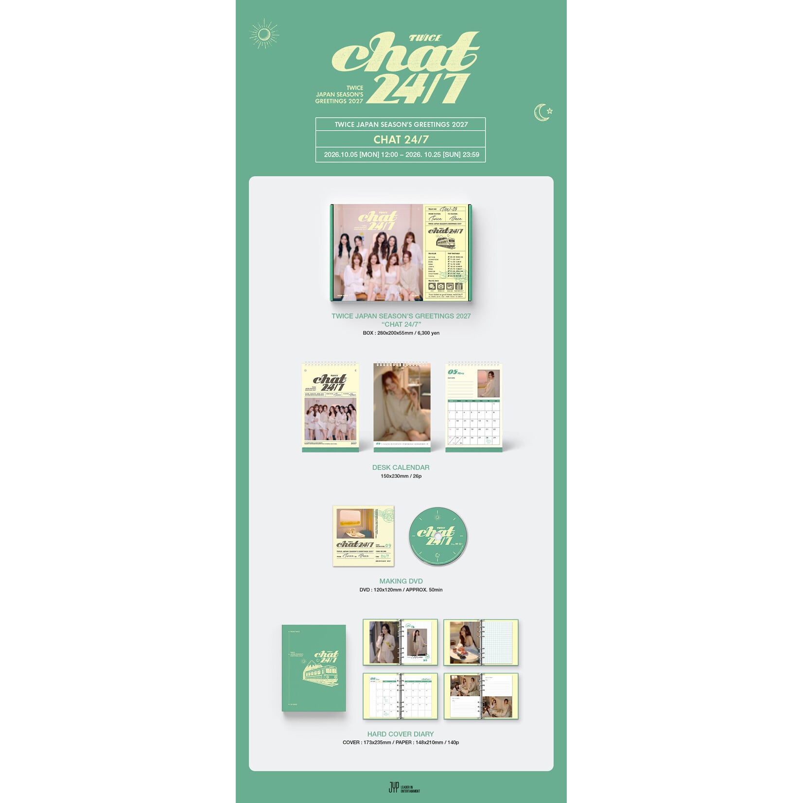 Twice TWICE - JAPAN SEASON'S GREETINGS 2027 [CHAT 24/7] + Random Photocard (JYP JAPAN)