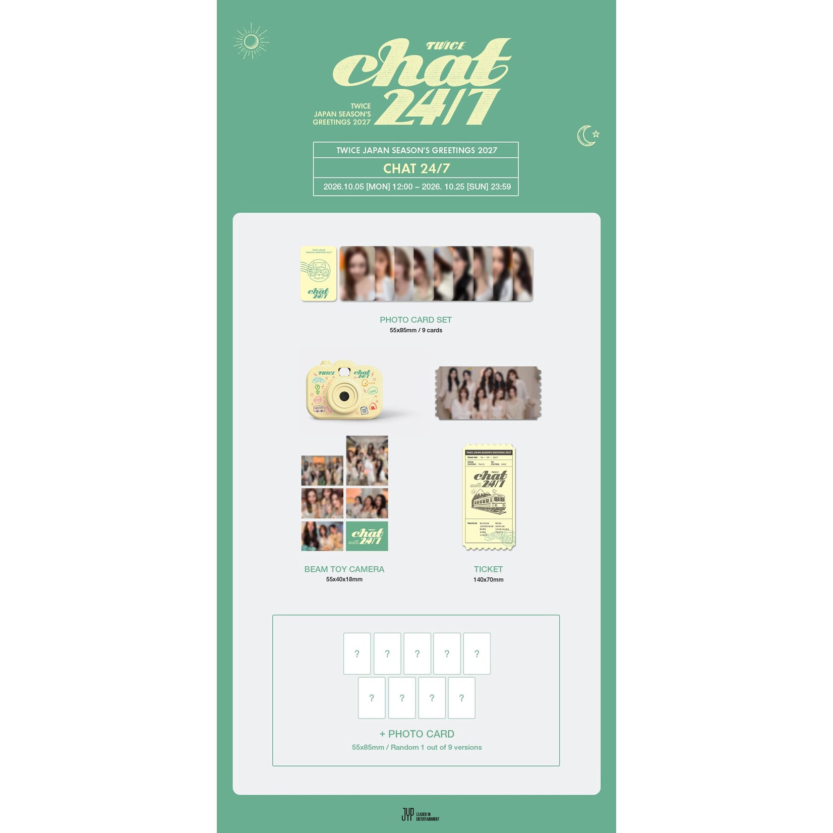 Twice TWICE - JAPAN SEASON'S GREETINGS 2027 [CHAT 24/7] + Random Photocard (JYP JAPAN)