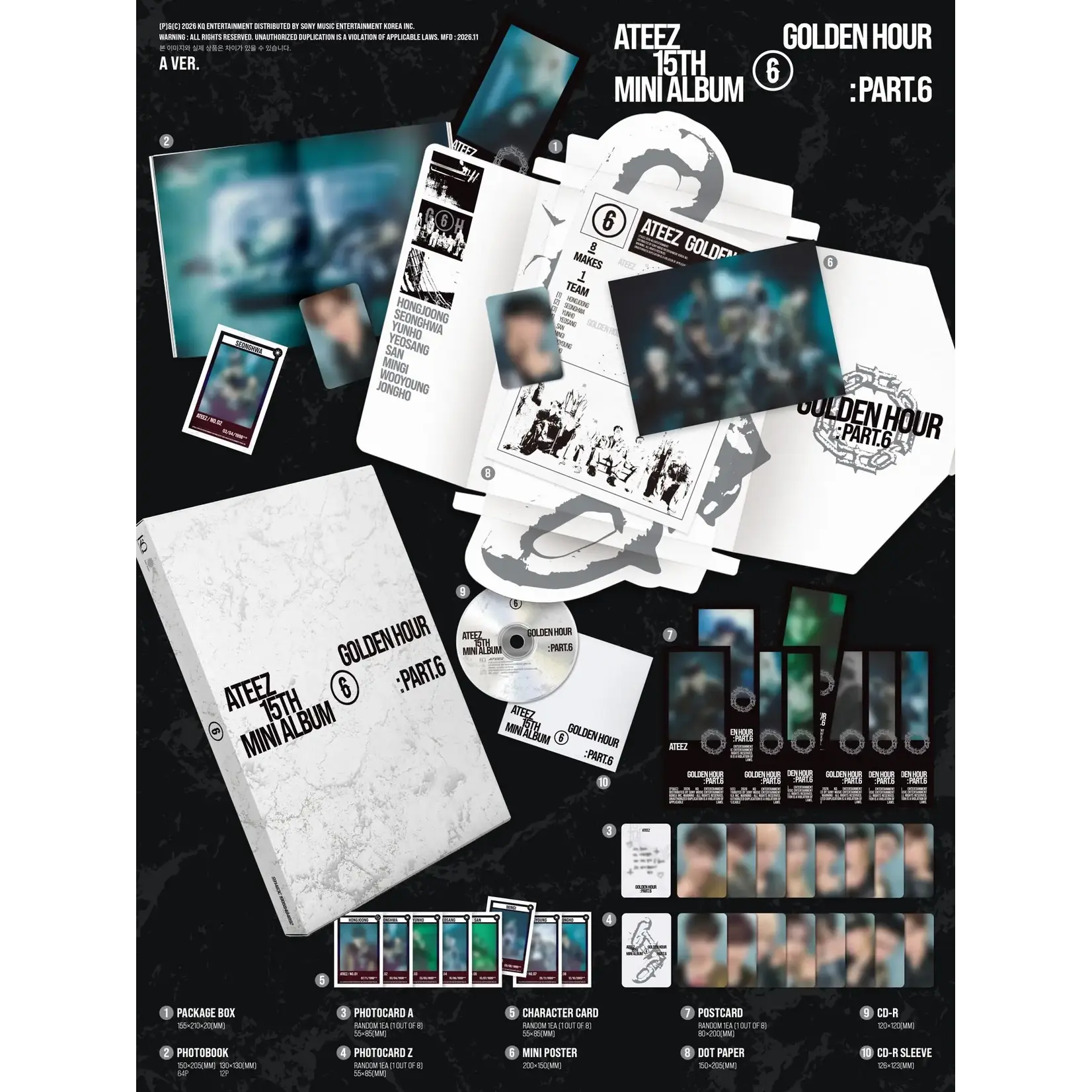 ATEEZ ATEEZ - 15TH MINI ALBUM [GOLDEN HOUR : Part.6] (Photobook Ver.)