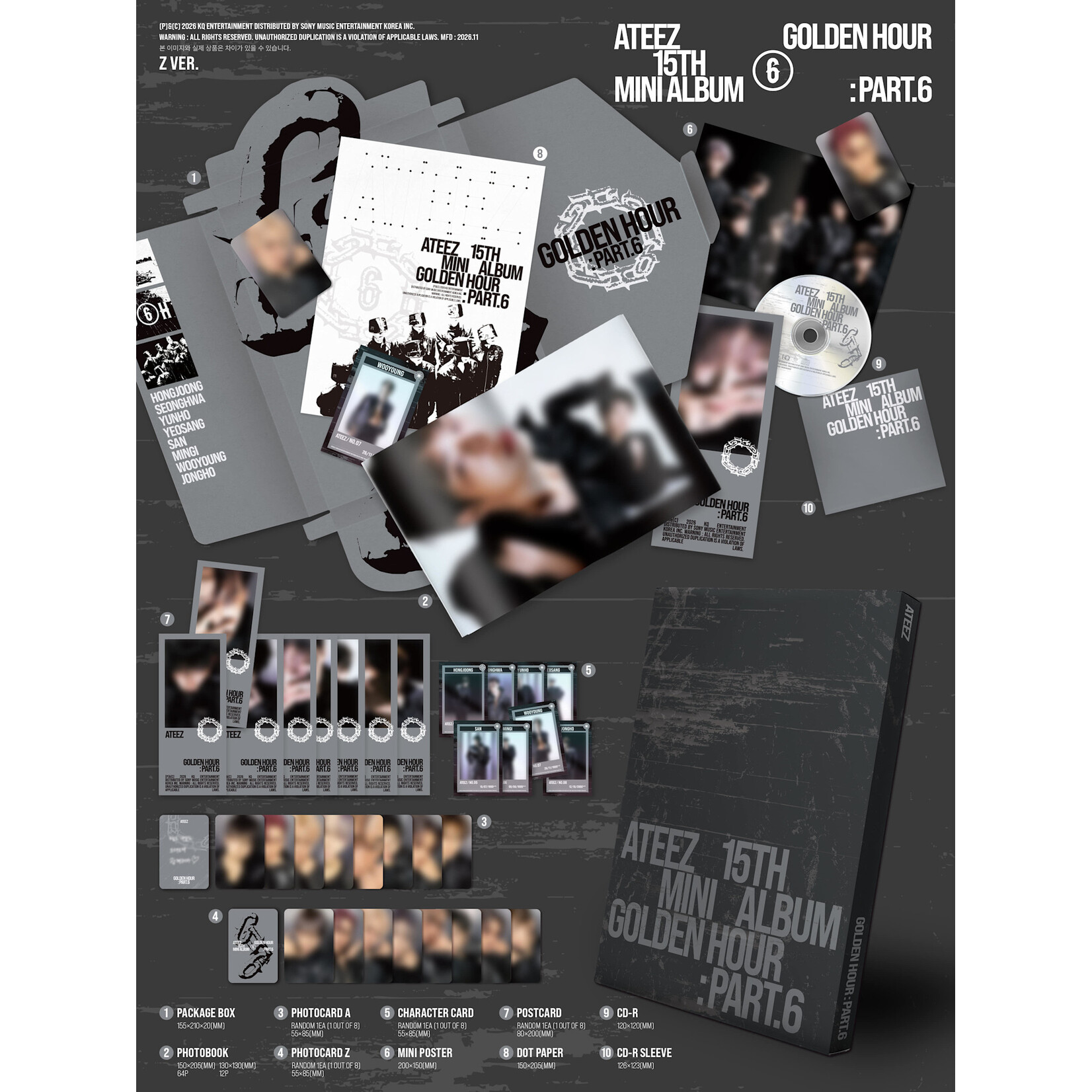 ATEEZ ATEEZ - 15TH MINI ALBUM [GOLDEN HOUR : Part.6] (Photobook Ver.)