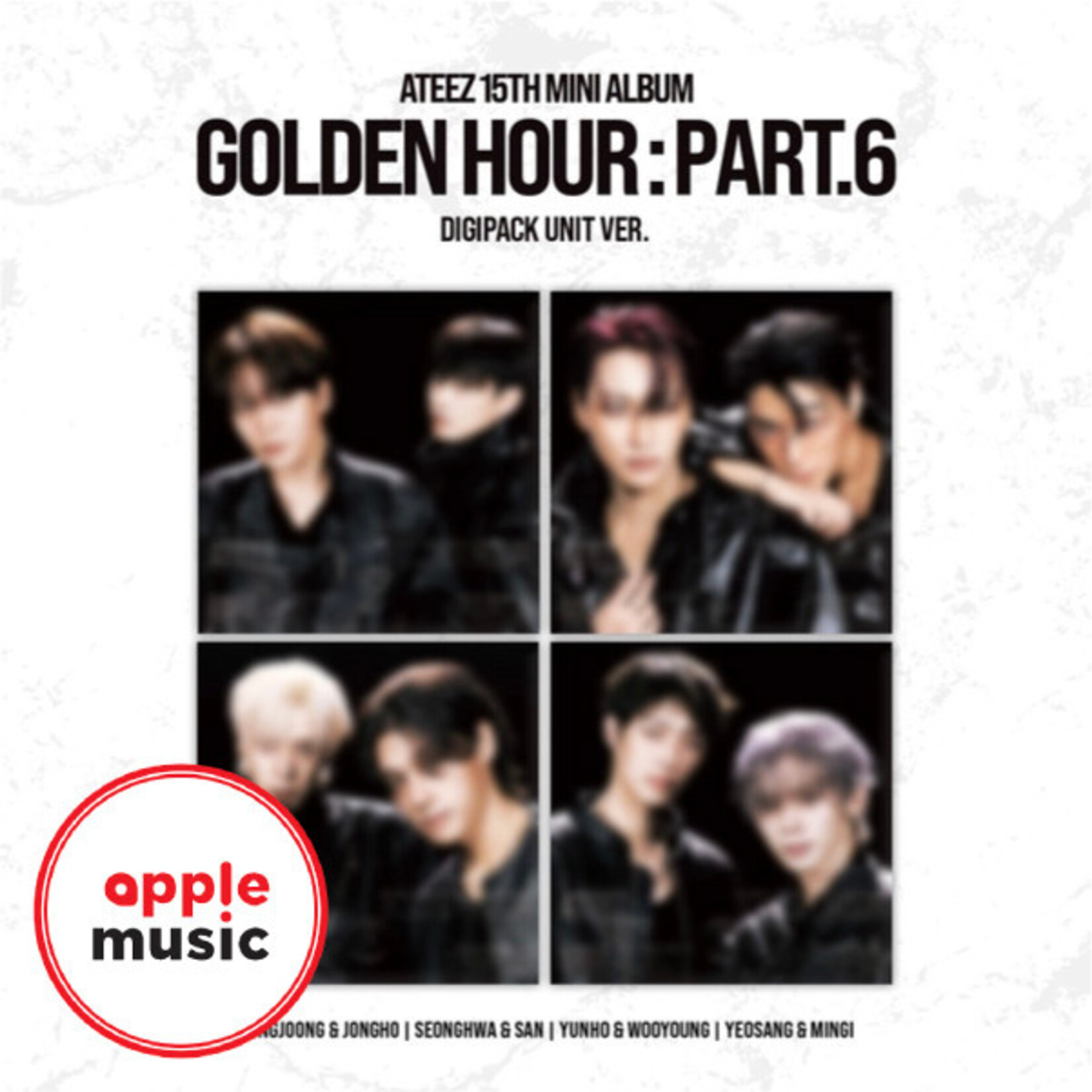 ATEEZ ATEEZ - 15TH MINI ALBUM [GOLDEN HOUR : Part.6] (DIGIPACK UNIT VER.) + Random Photocard (APPLE MUSIC)