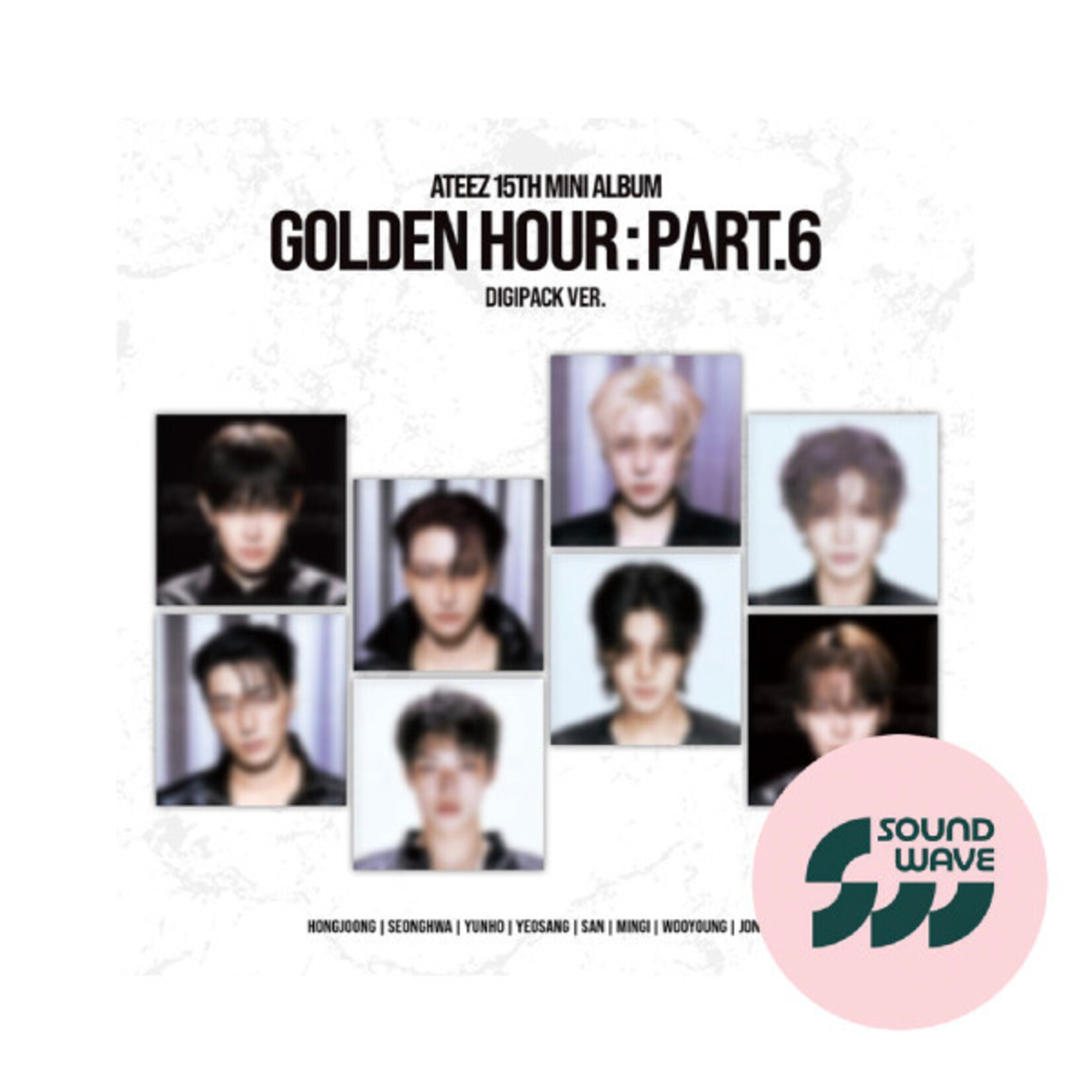 ATEEZ ATEEZ - 15TH MINI ALBUM [GOLDEN HOUR : Part.6] (DIGIPACK Ver.) + Random Photocard (SW)