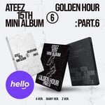 ATEEZ ATEEZ - 15TH MINI ALBUM [GOLDEN HOUR : Part.6] (Photobook Ver.) + Random Photocard (HELLOLIVE)