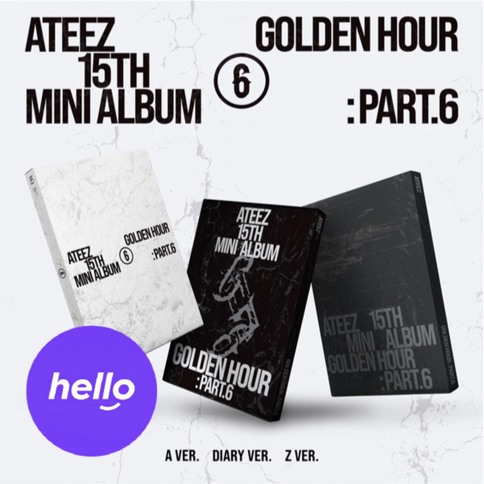 ATEEZ ATEEZ - 15TH MINI ALBUM [GOLDEN HOUR : Part.6] (Photobook Ver.) + Random Photocard (HELLOLIVE)