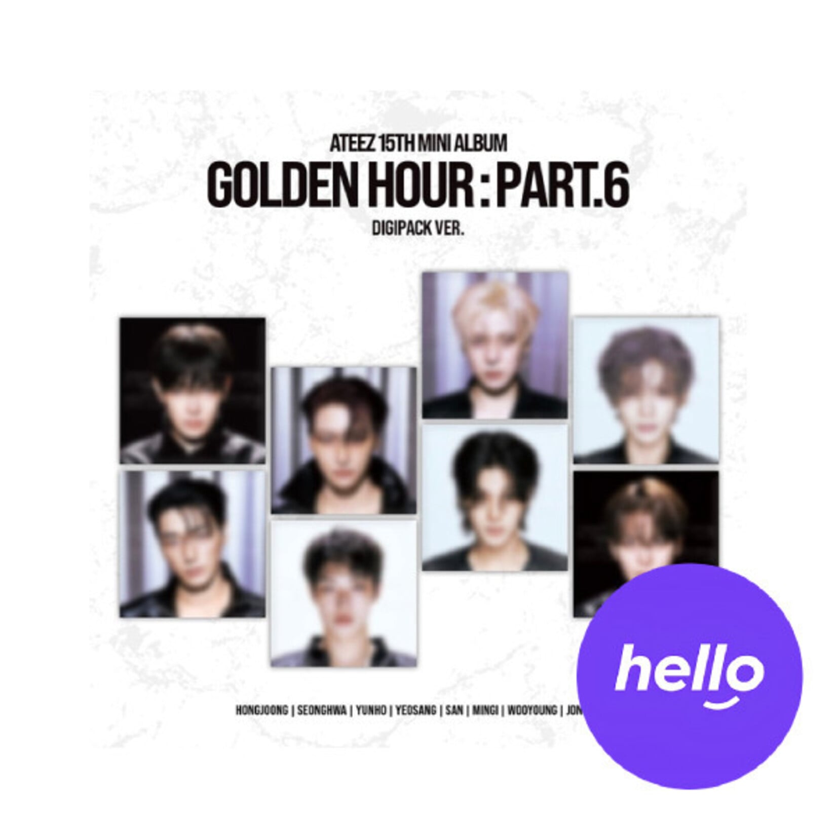 ATEEZ ATEEZ - 15TH MINI ALBUM [GOLDEN HOUR : Part.6] (DIGIPACK Ver.) + Random Photocard (HELLOLIVE)