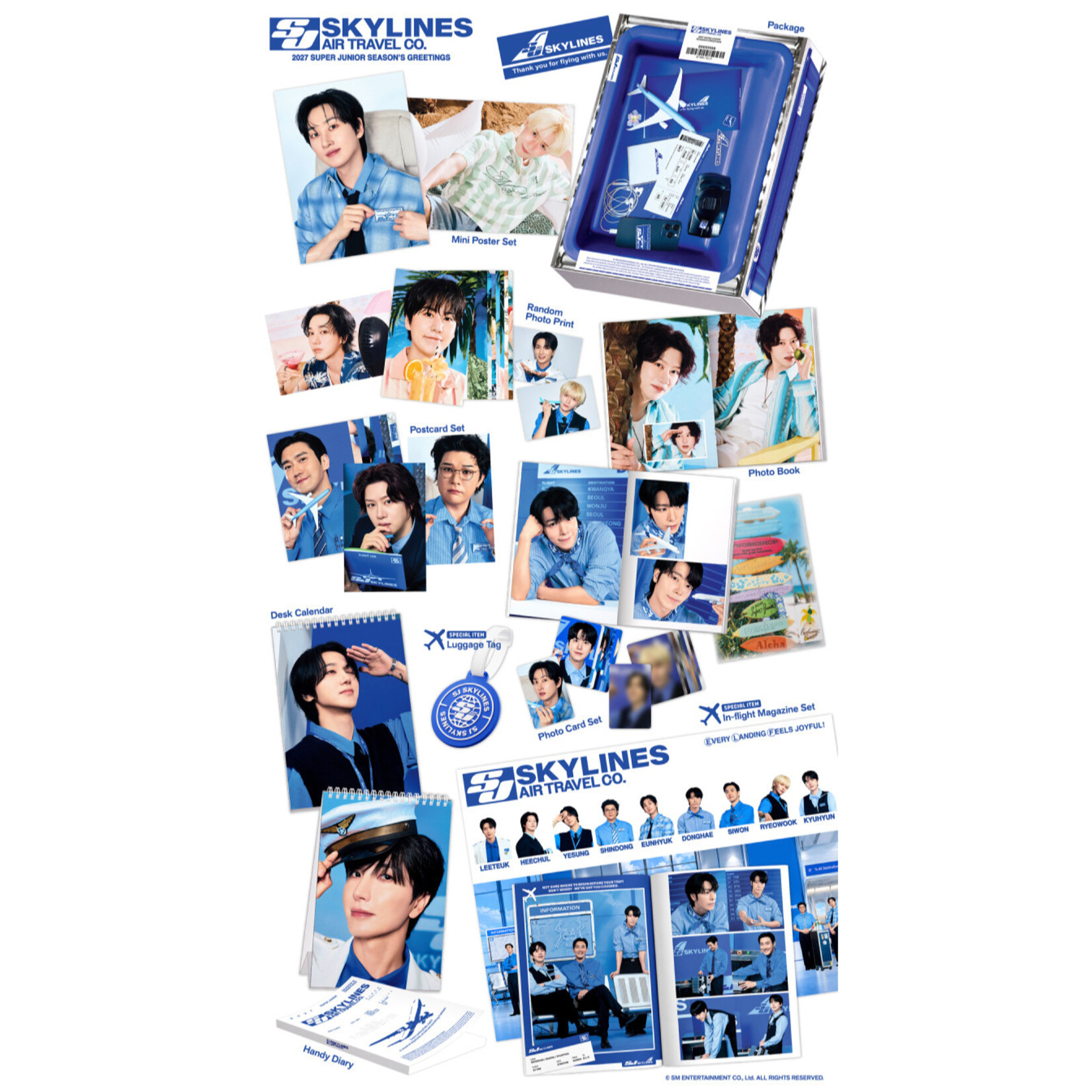 SUPER JUNIOR SUPER JUNIOR - [2027 SEASON'S GREETINGS] + Photocard  SET A & B + Random Removable Sticker