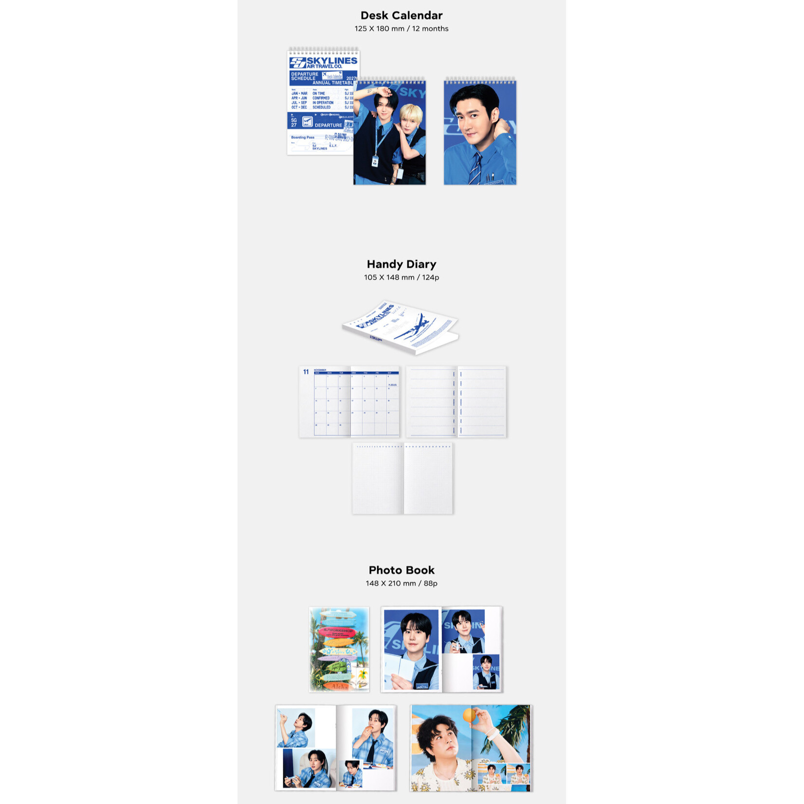 SUPER JUNIOR SUPER JUNIOR - [2027 SEASON'S GREETINGS] + Photocard  SET A & B + Random Removable Sticker