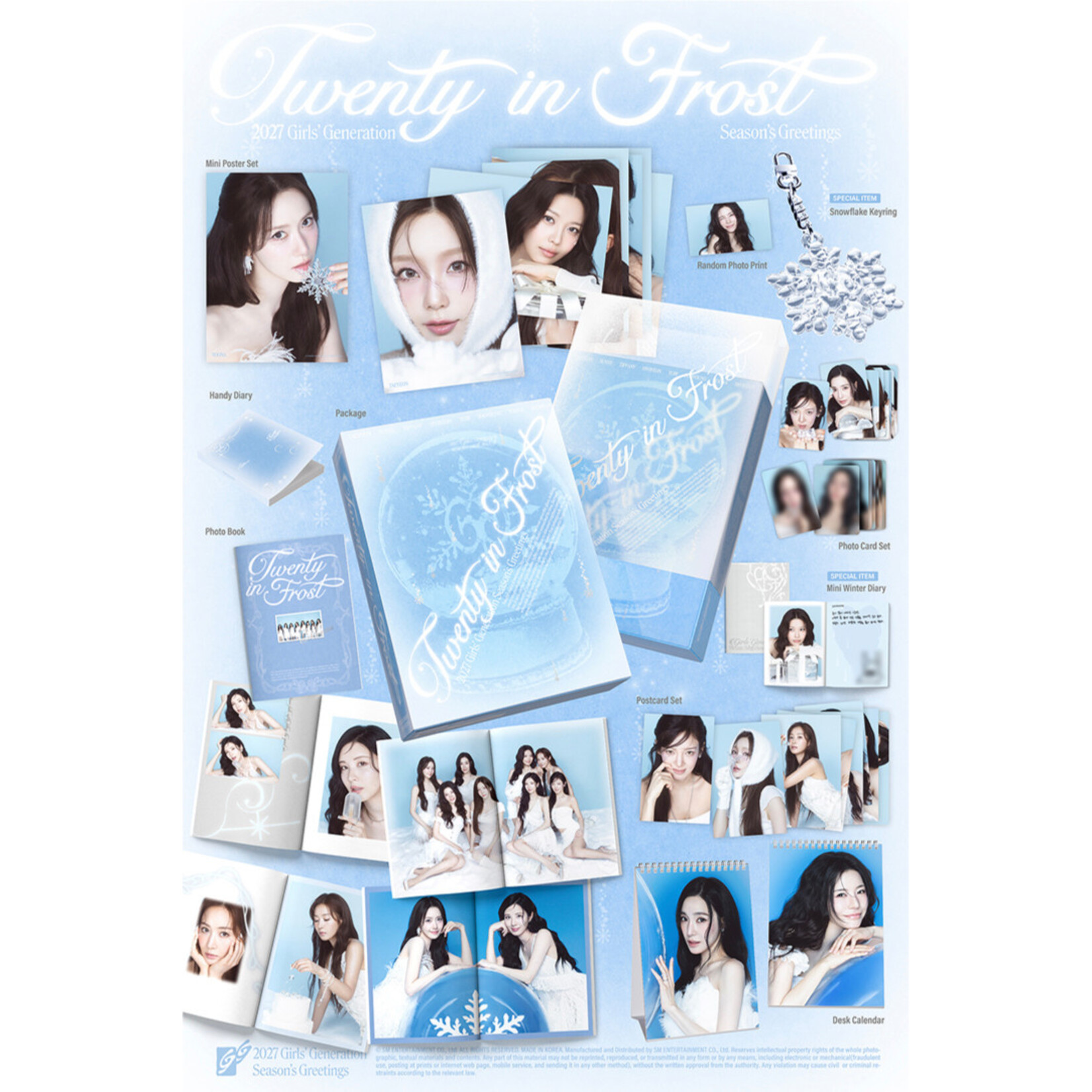 Girl's Generation Girls' Generation - [2027 SEASON'S GREETINGS] + Photocard  SET A & B + Random Removable Sticker