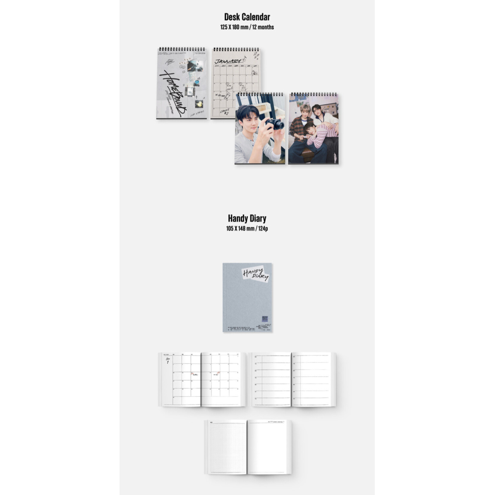 EXO EXO - [2027 SEASON'S GREETINGS + Wall Calendar SET] + Photocard  SET A & B + Random Removable Sticker + Random Photocard (SM)