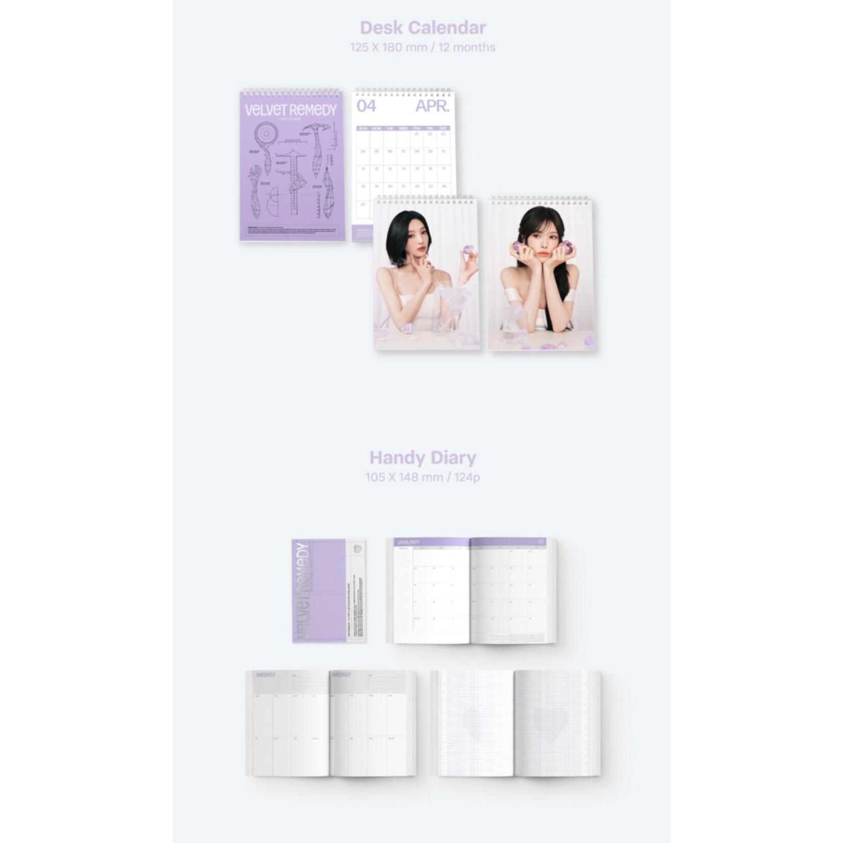 Red Velvet Red Velvet - [2027 SEASON'S GREETINGS + Wall Calendar SET] + Photocard SET A & B + Random Removable Sticker + Random Photocard (SM)