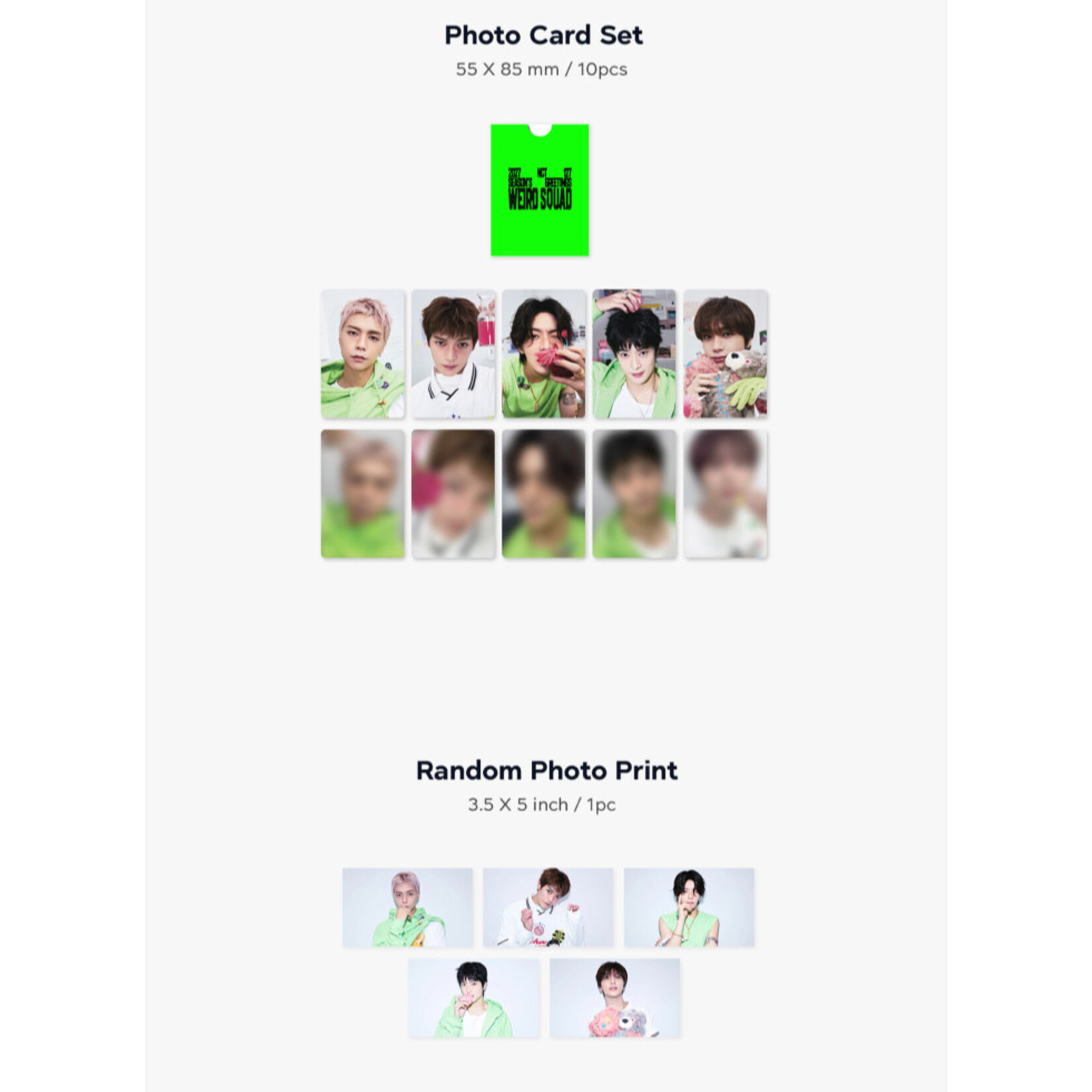 NCT NCT 127 - [2027 SEASON'S GREETINGS + Wall Calendar SET] + Photocard SET A & B + Random Removable Sticker + Random Photocard (SM)