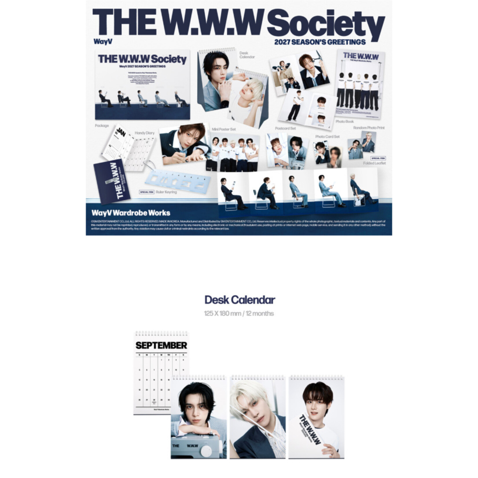 NCT WayV - [2027 SEASON'S GREETINGS] + Photocard SET A & B + Random Removable Sticker