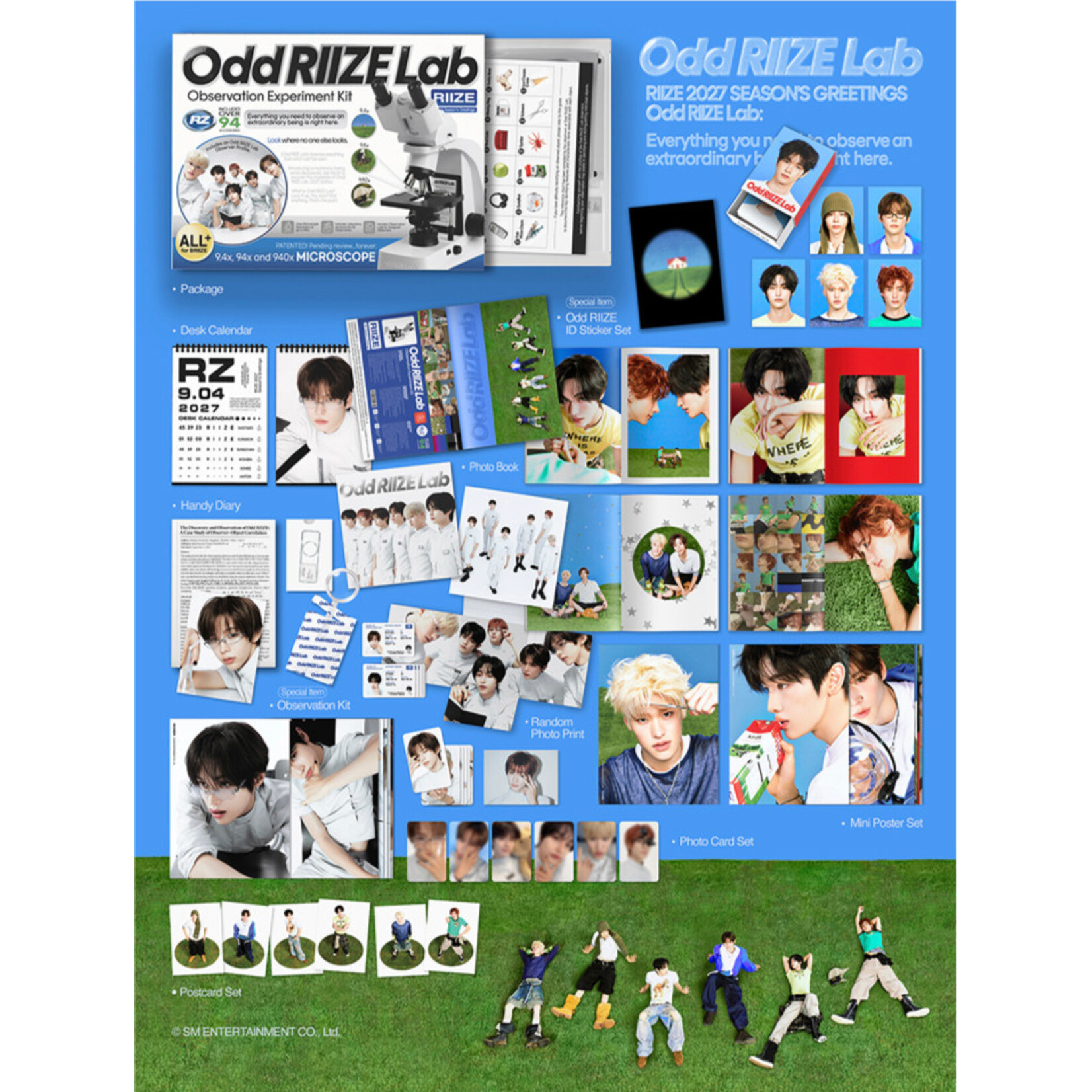 Riize RIIZE - [2027 SEASON'S GREETINGS] + Photocard SET A & B + Random Removable Sticker