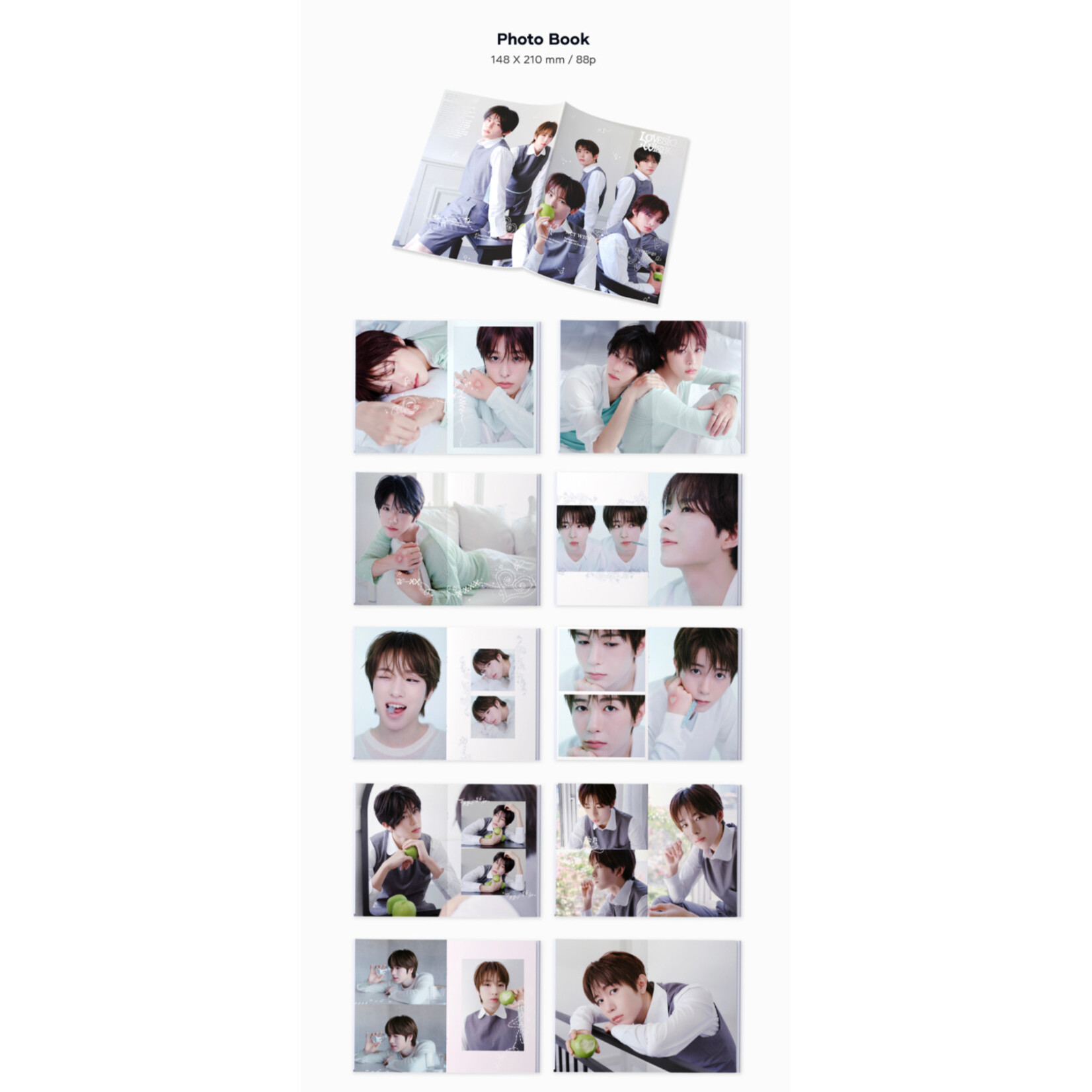NCT NCT WISH - [2027 SEASON'S GREETINGS + Wall Calendar SET] + Photocard SET A & B + Random Removable Sticker + Random Photocard (SM)