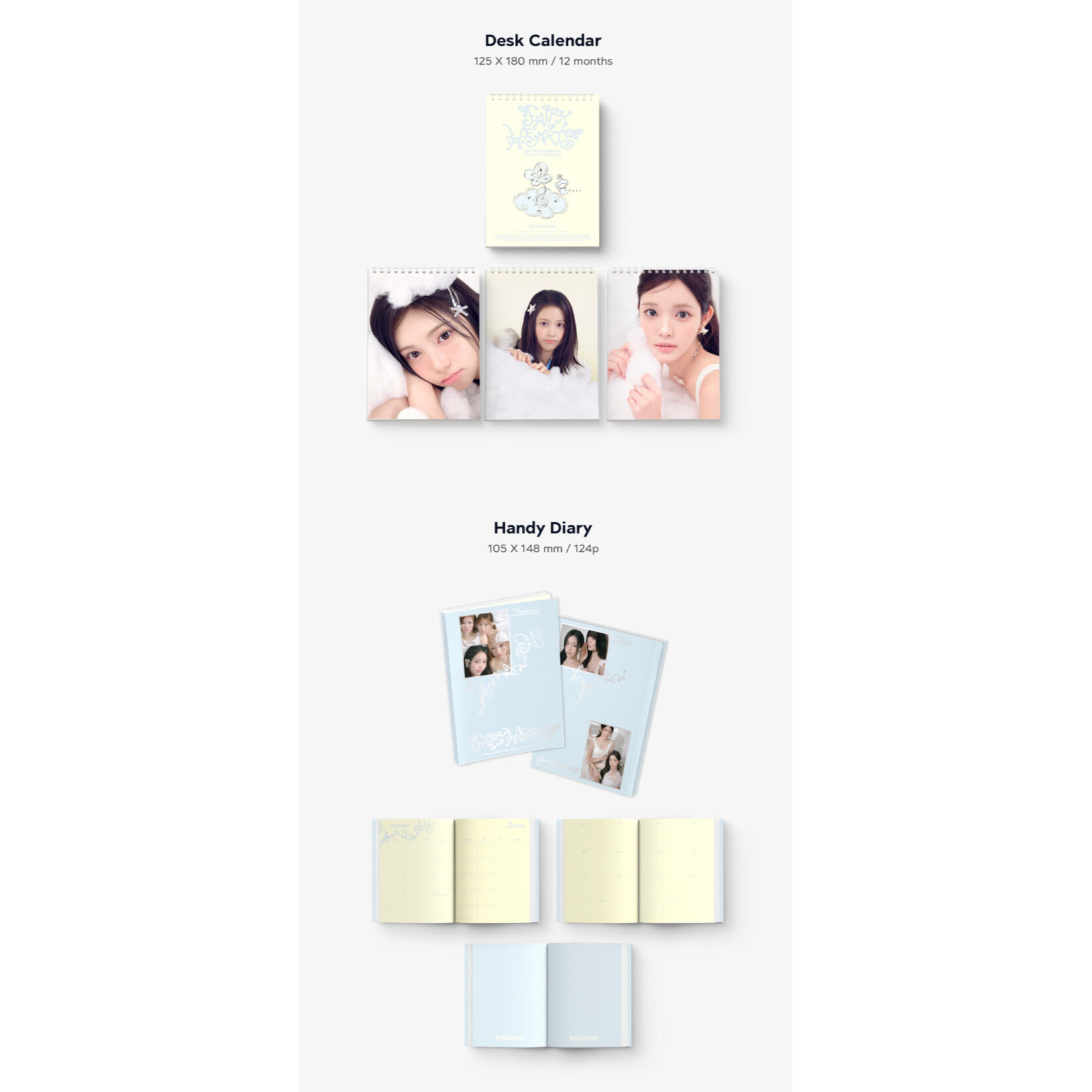 Hearts2Hearts Hearts2Hearts - [2027 SEASON'S GREETINGS] + Photocard SET A & B + Random Removable Sticker