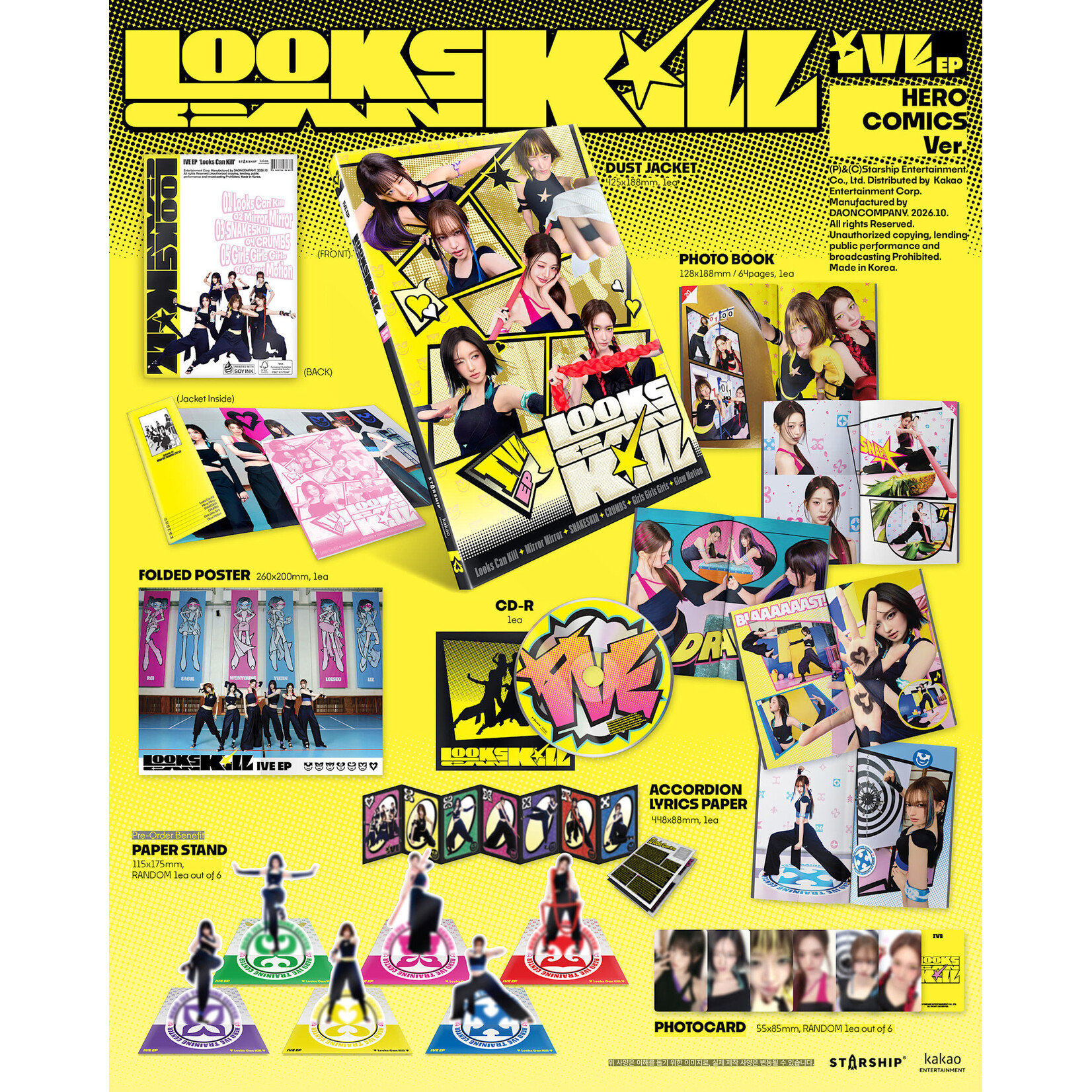 Ive IVE - EP [Looks Can Kill] (Photobook ver.) + Random Photocard (MAKESTAR)