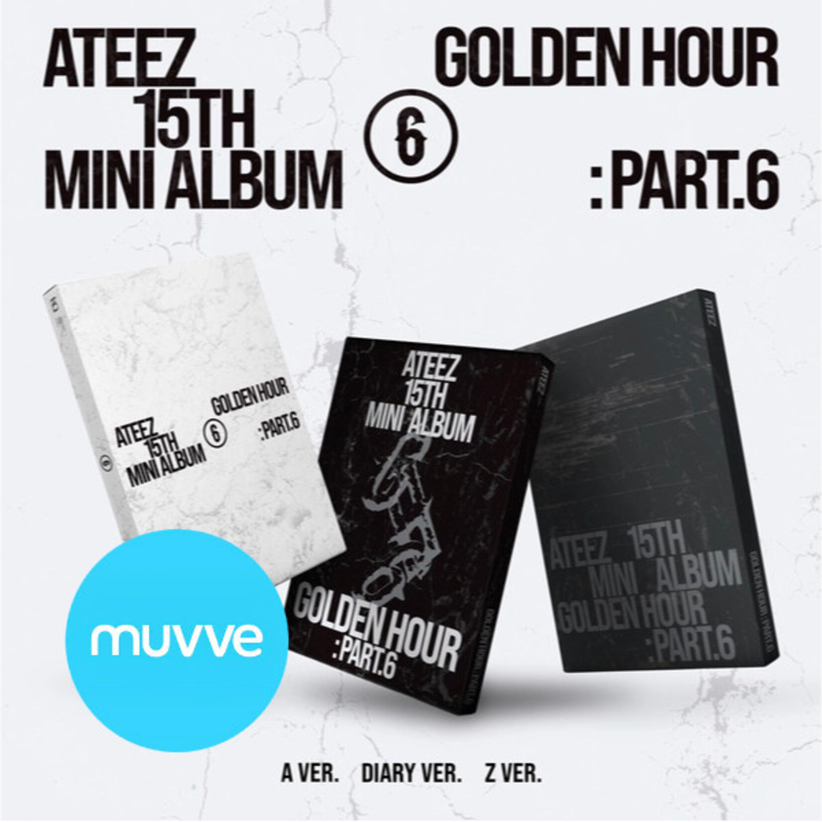 ATEEZ ATEEZ - 15TH MINI ALBUM [GOLDEN HOUR : Part.6] (Photobook Ver.) + Random Photocard (muvve)