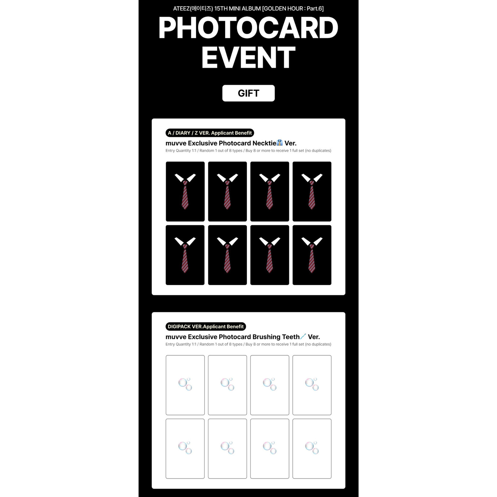 ATEEZ ATEEZ - 15TH MINI ALBUM [GOLDEN HOUR : Part.6] (Photobook Ver.) + Random Photocard (muvve)
