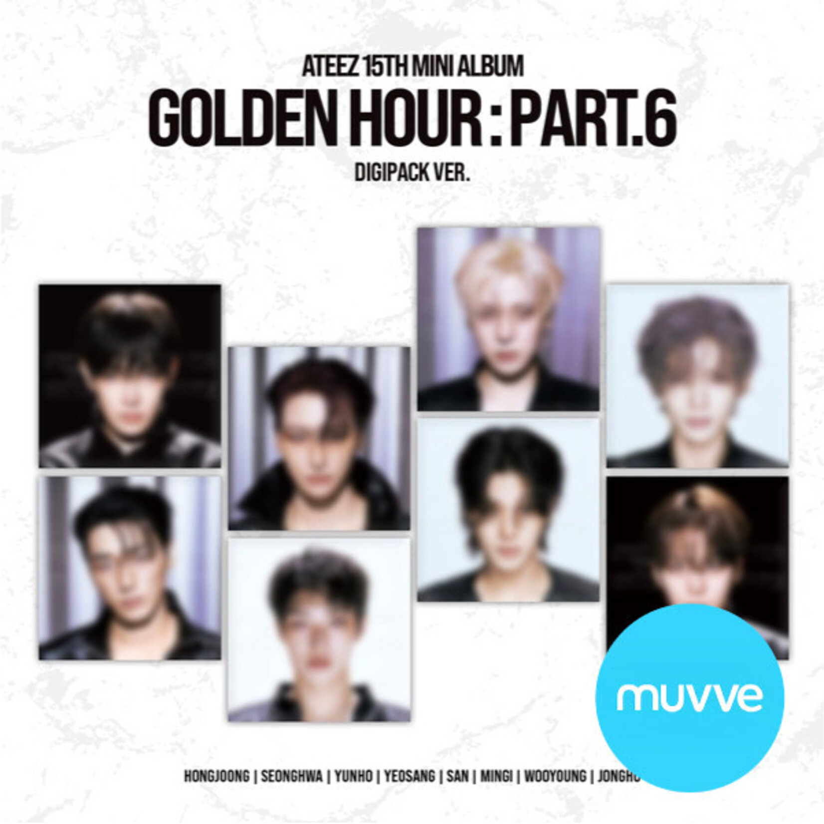 ATEEZ ATEEZ - 15TH MINI ALBUM [GOLDEN HOUR : Part.6] (DIGIPACK VER.) + Random Photocard (muvve)